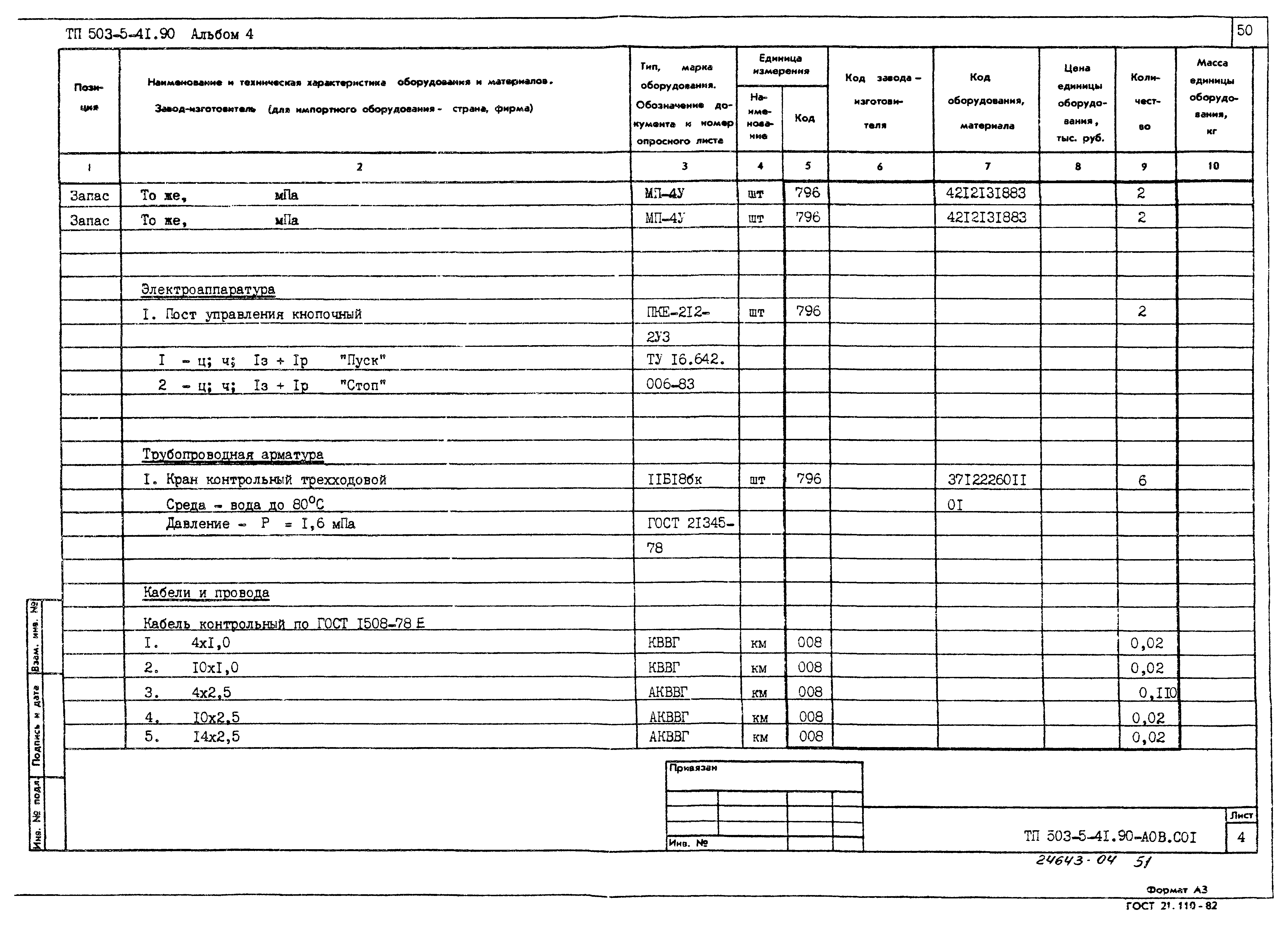 Типовой проект 503-5-41.90