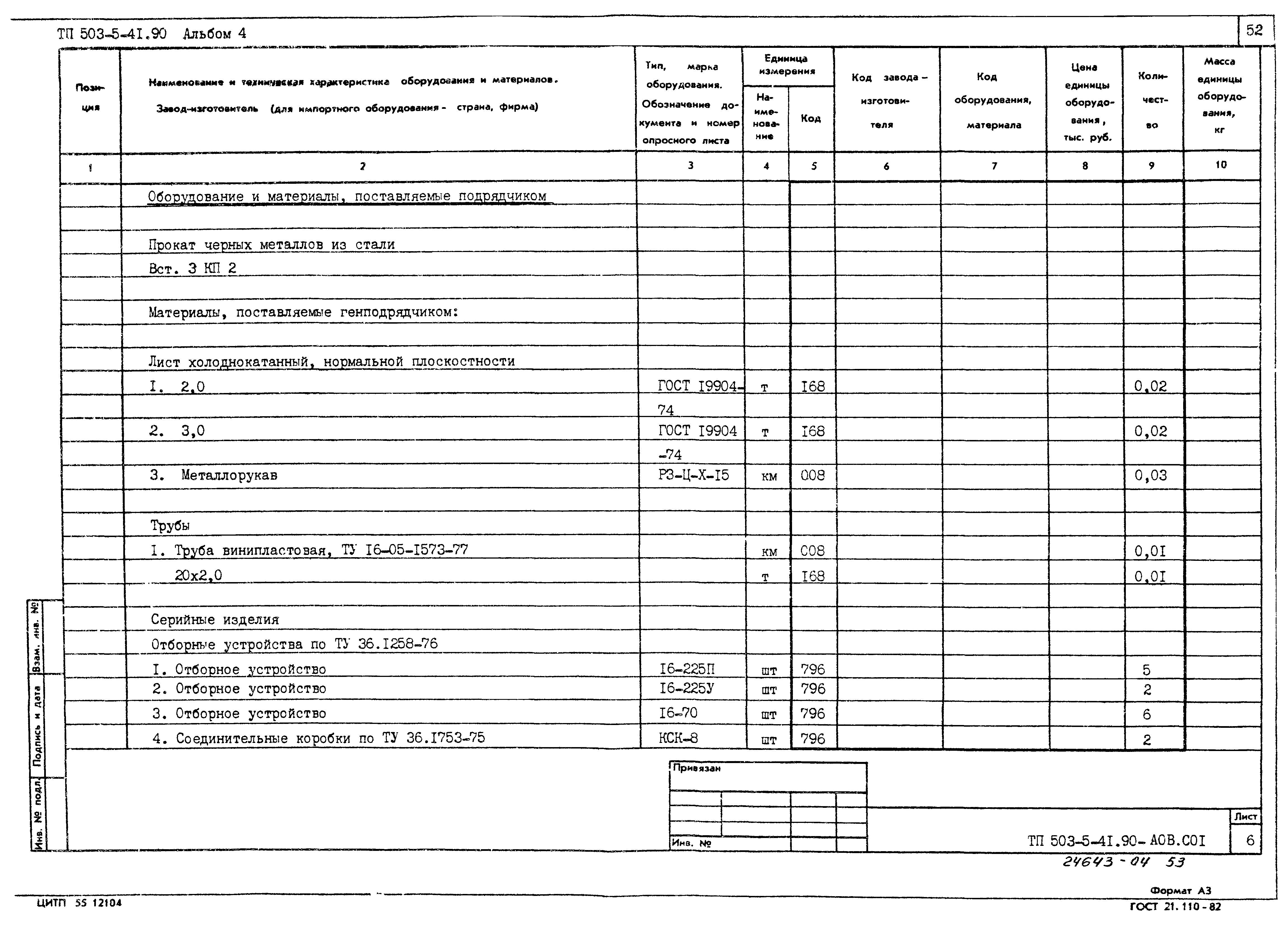 Типовой проект 503-5-41.90