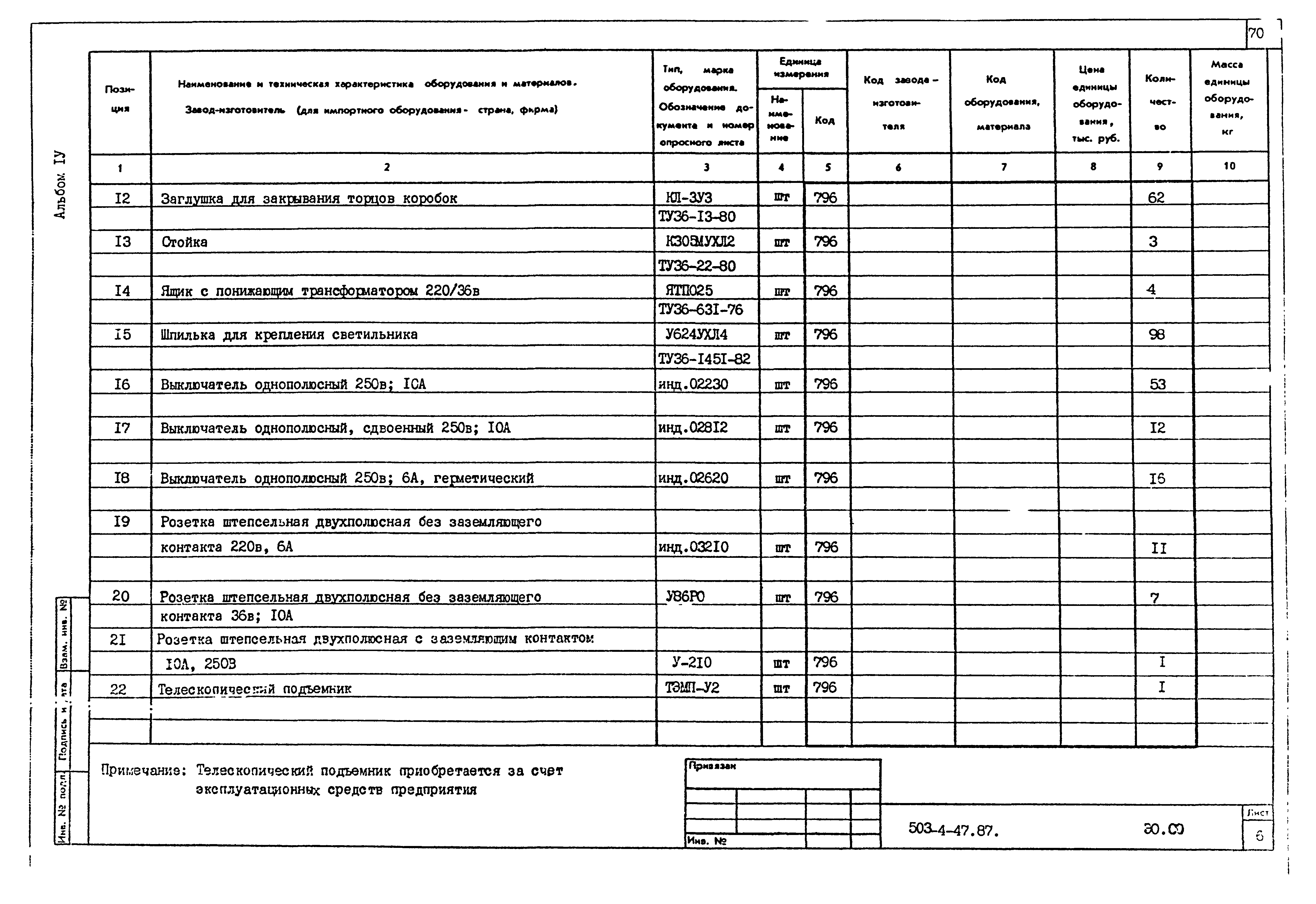 Типовой проект 503-4-47.87