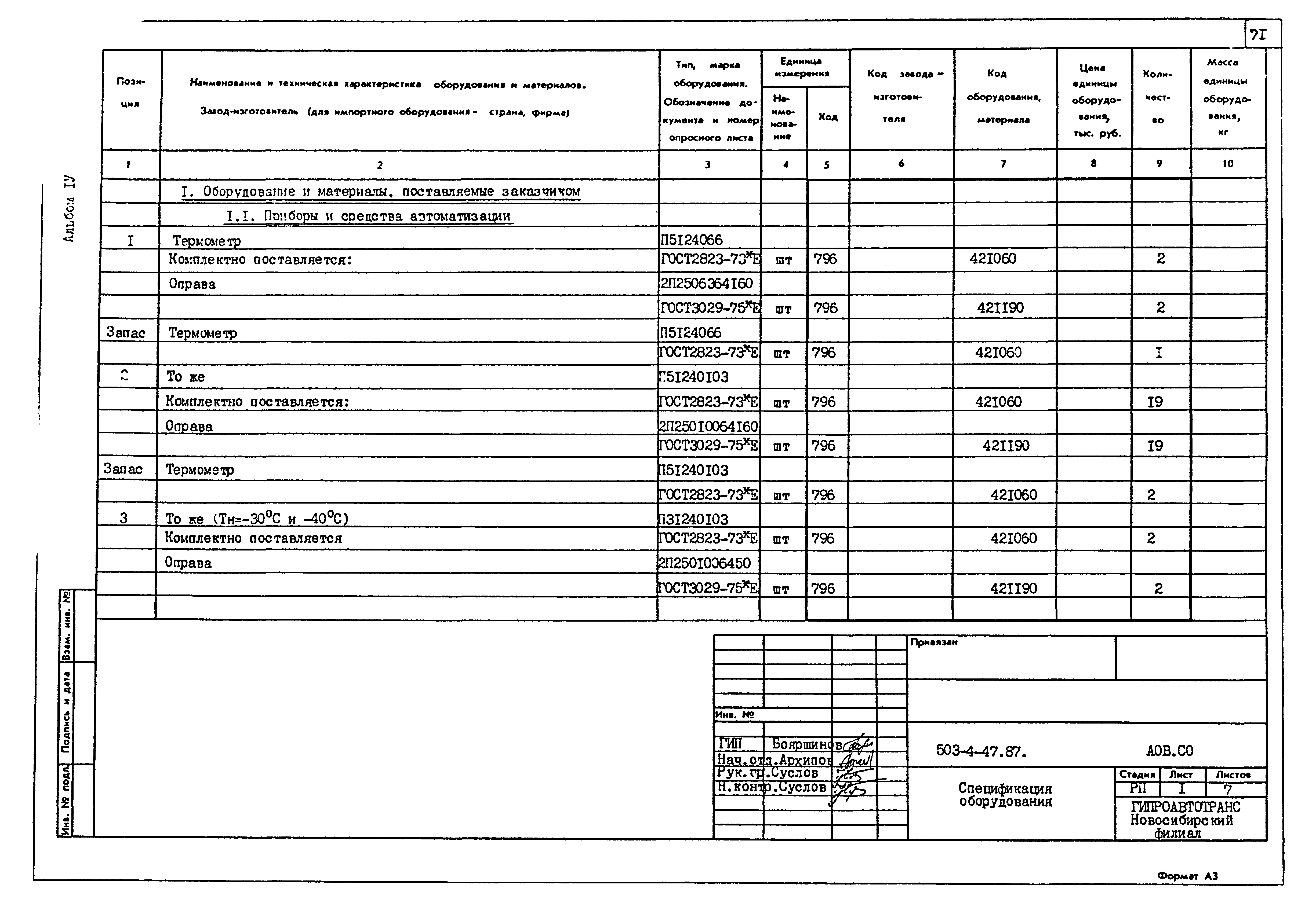 Типовой проект 503-4-47.87