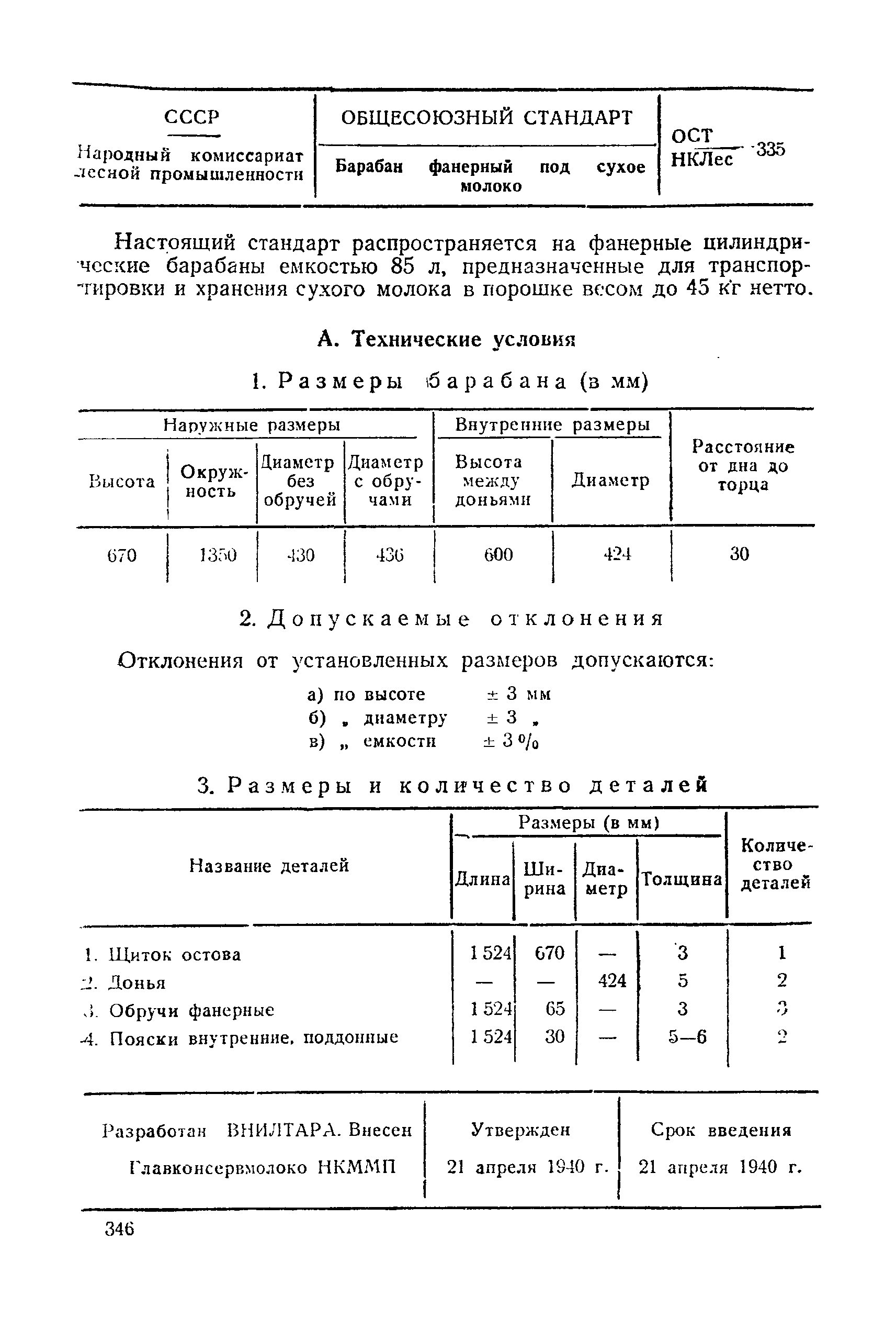 ОСТ НКЛес 335