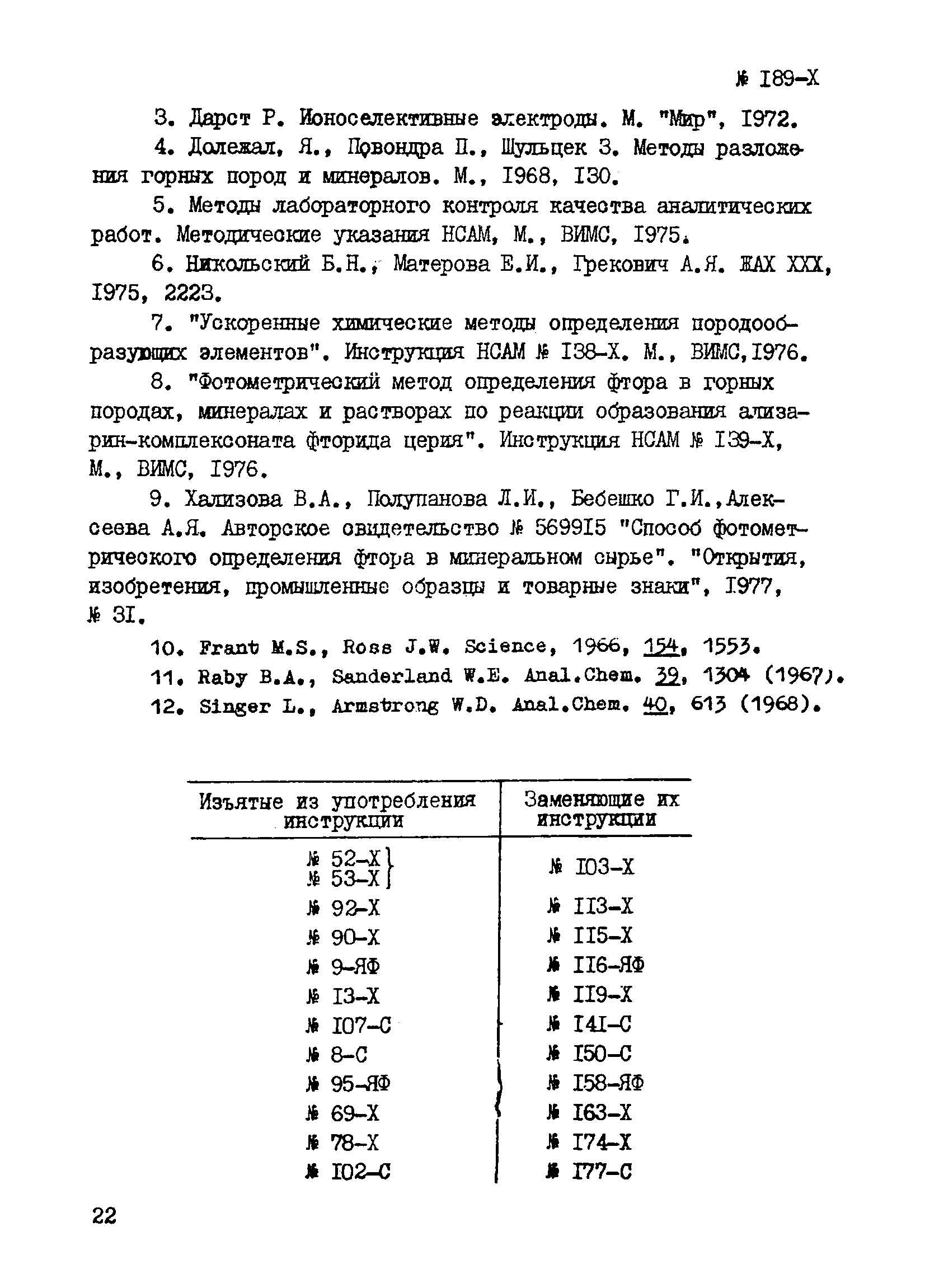 Инструкция НСАМ 188-Х, 189-Х