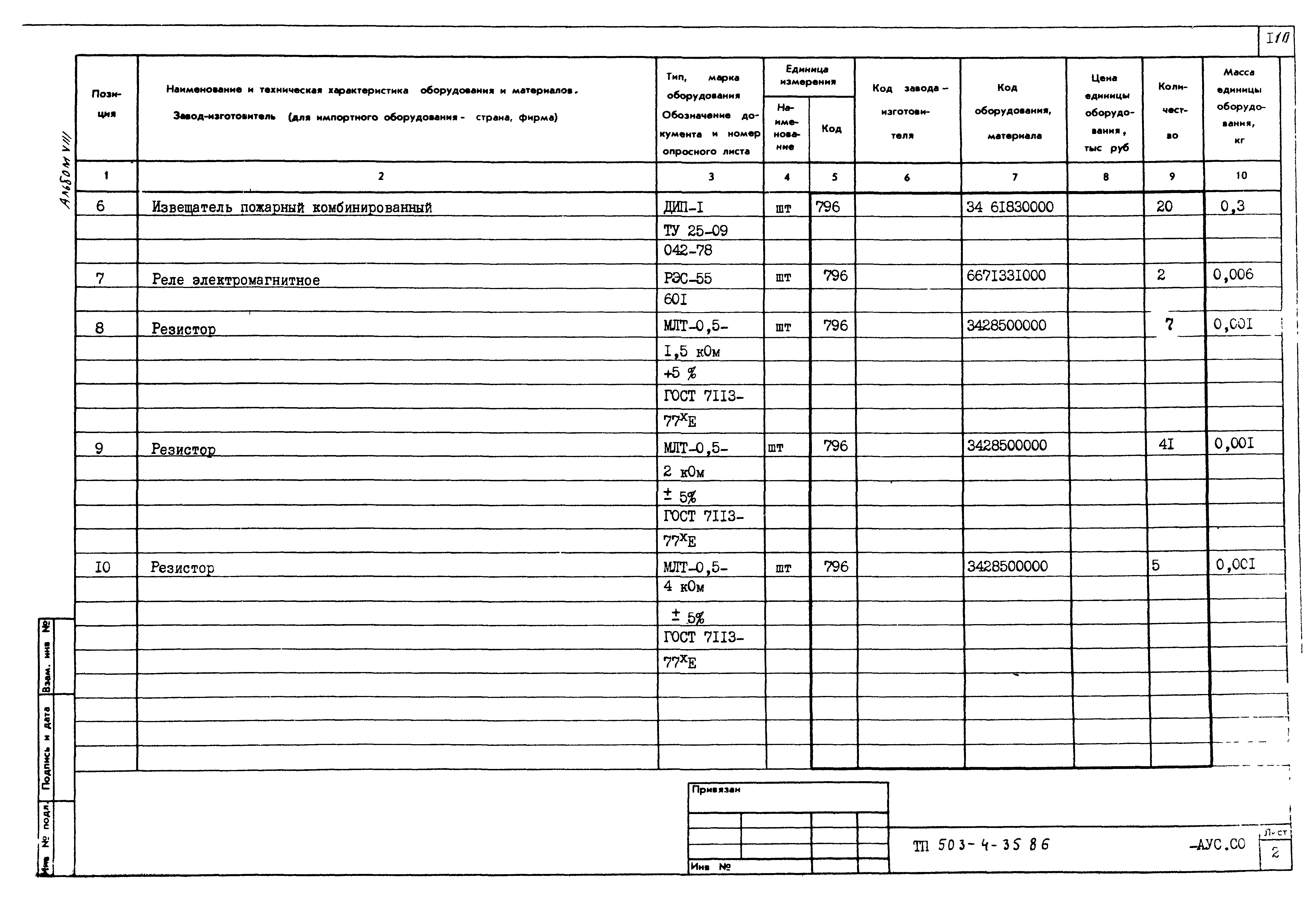 Типовой проект 503-4-35.86