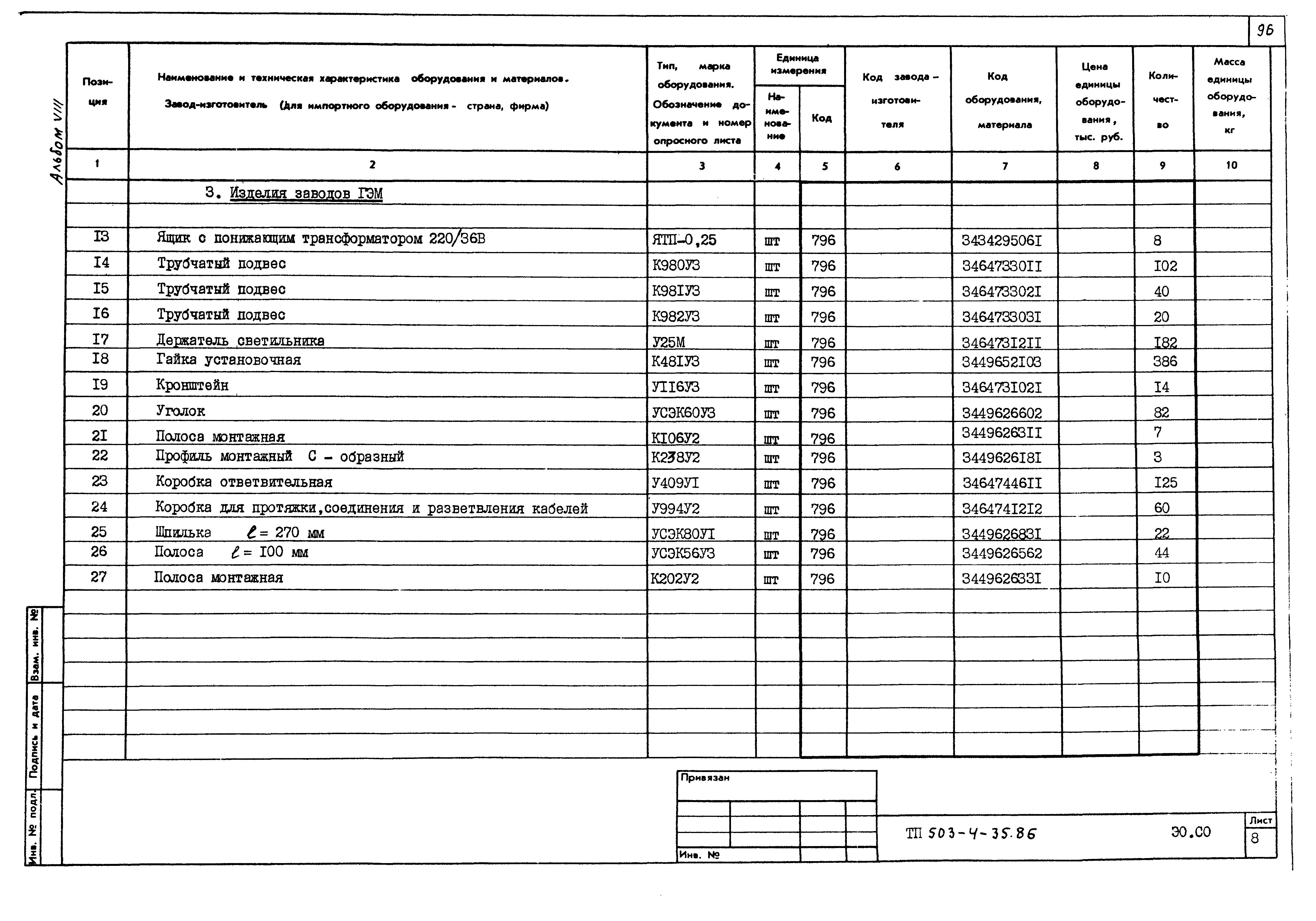 Типовой проект 503-4-35.86