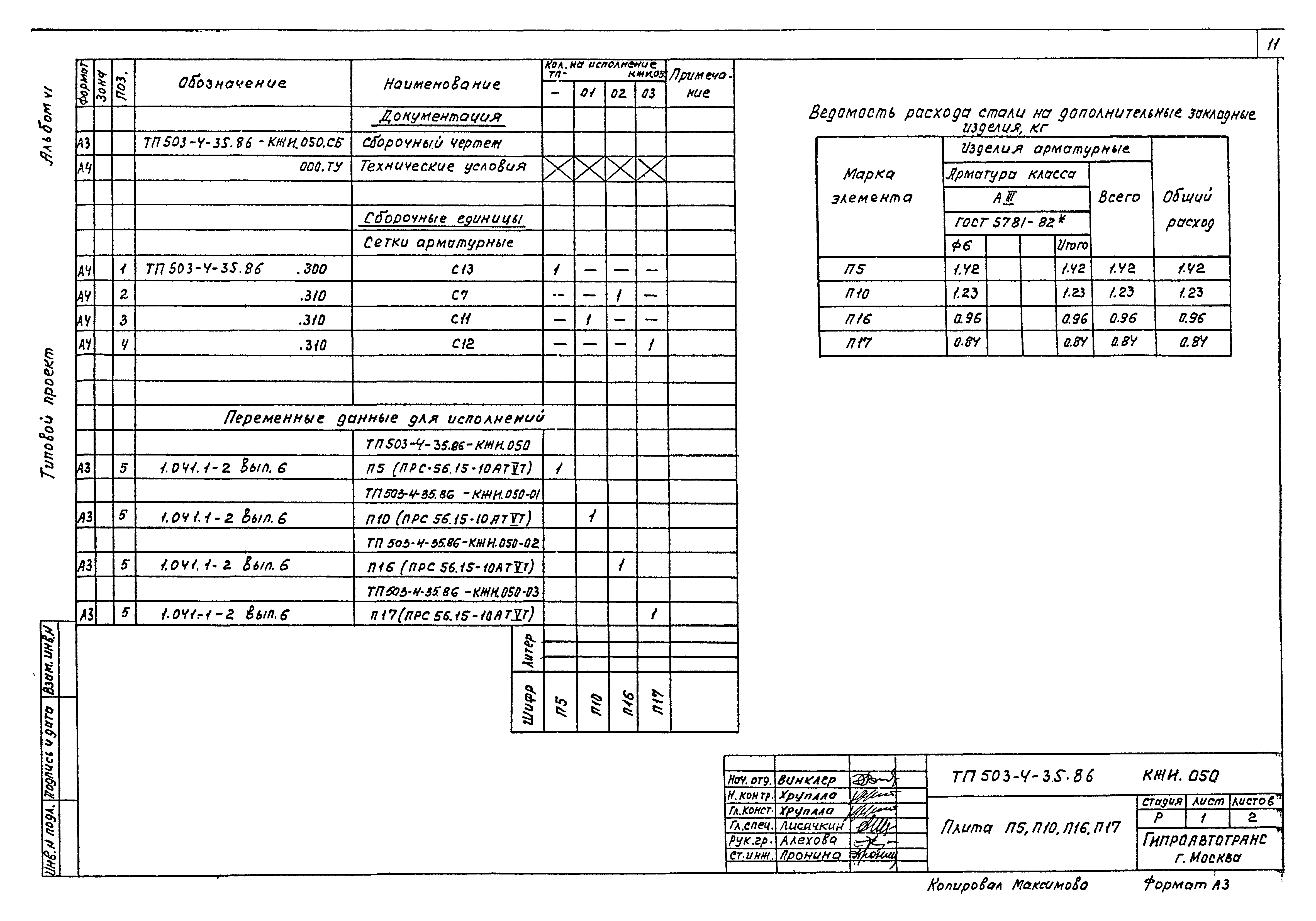 Типовой проект 503-4-35.86