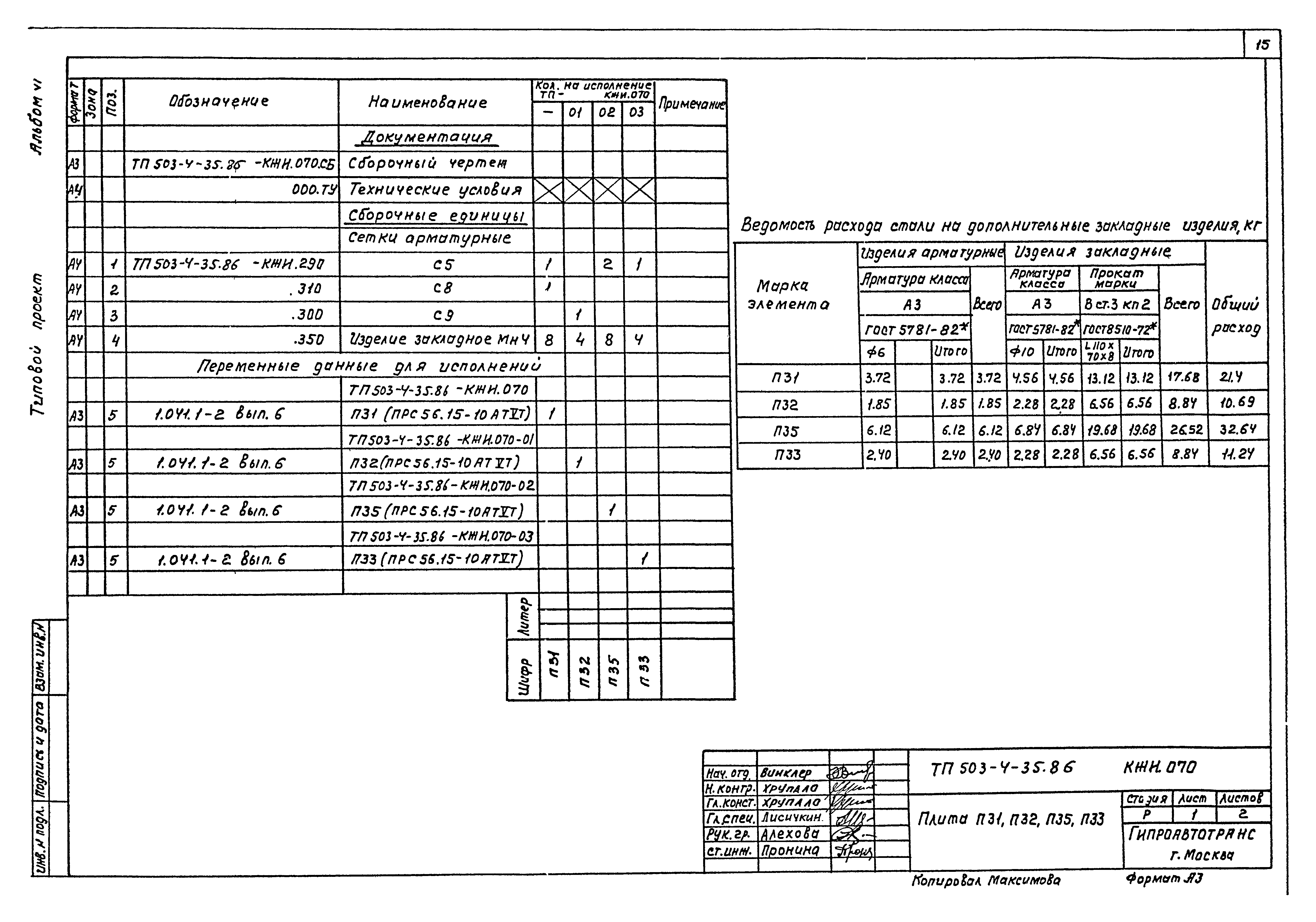 Типовой проект 503-4-35.86