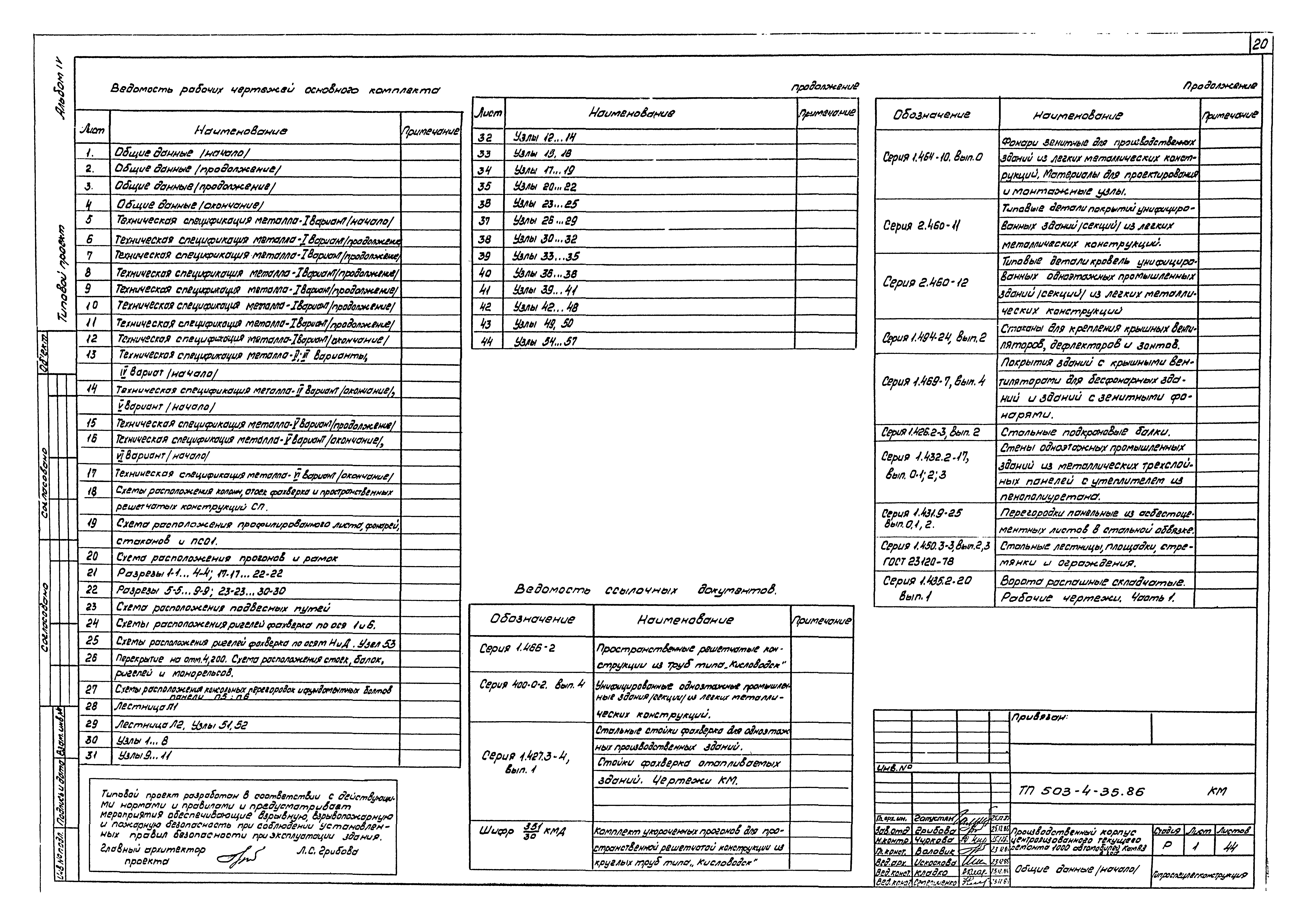 Типовой проект 503-4-35.86