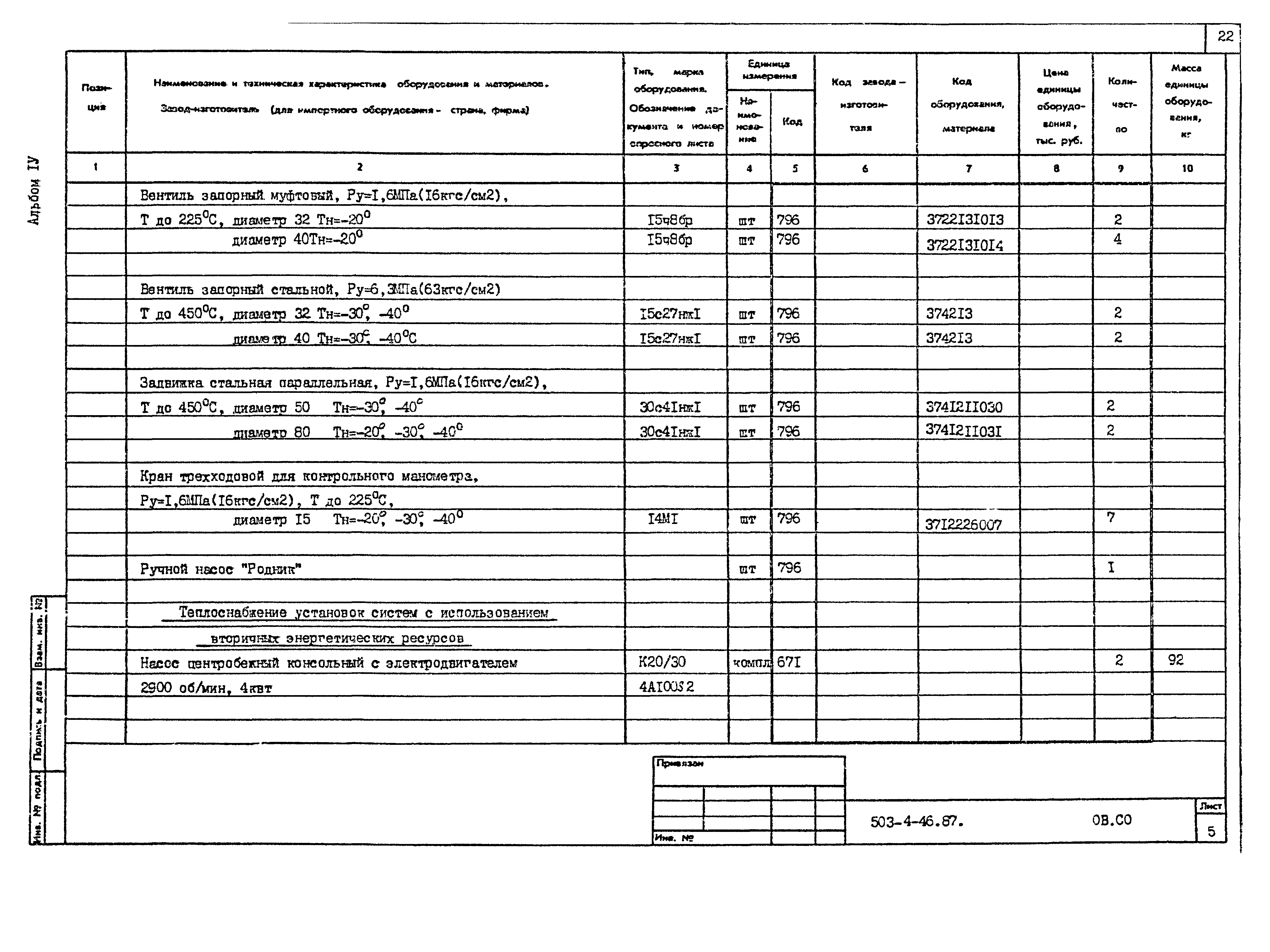 Типовой проект 503-4-46.87