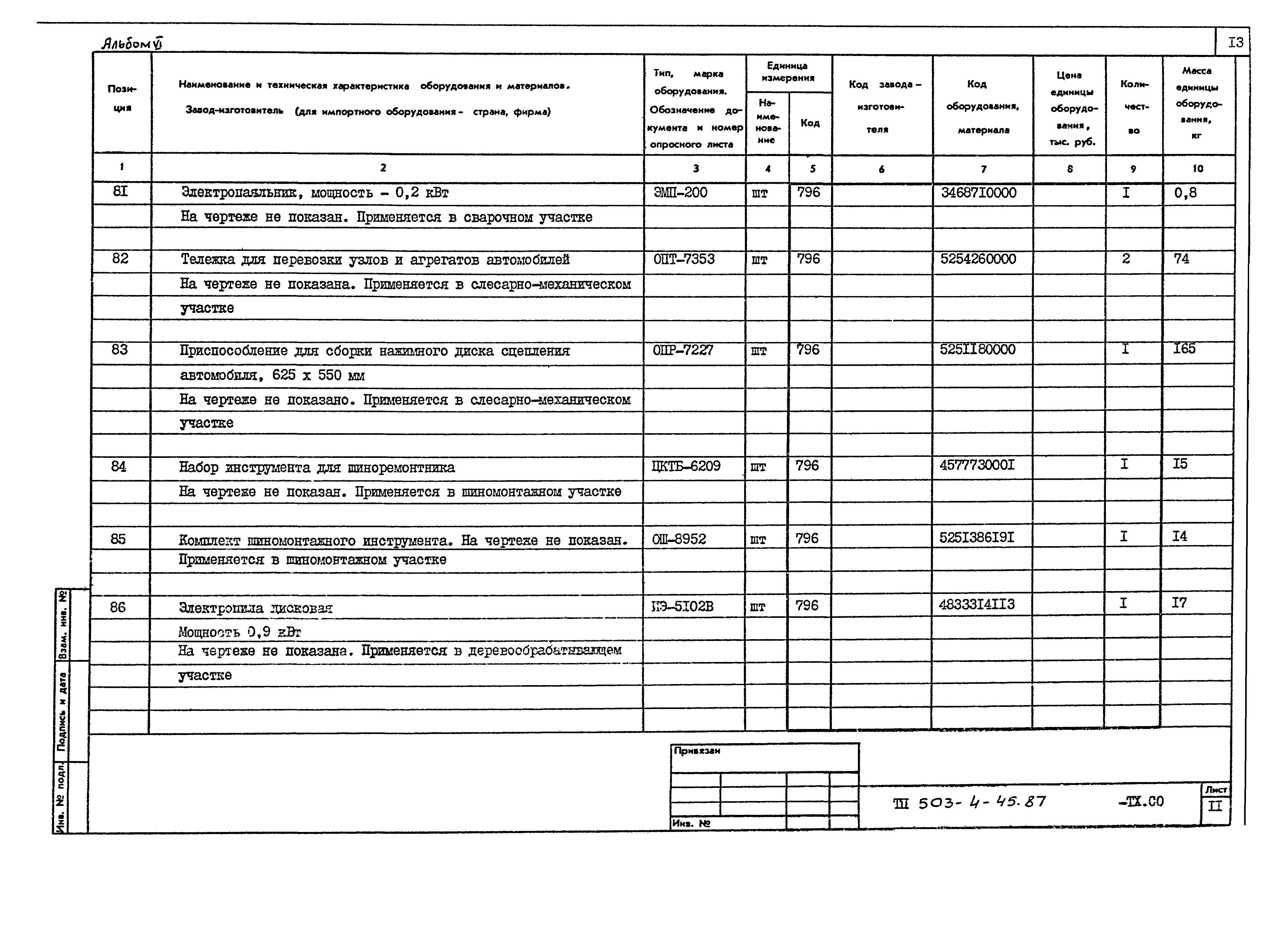 Типовой проект 503-4-45.87