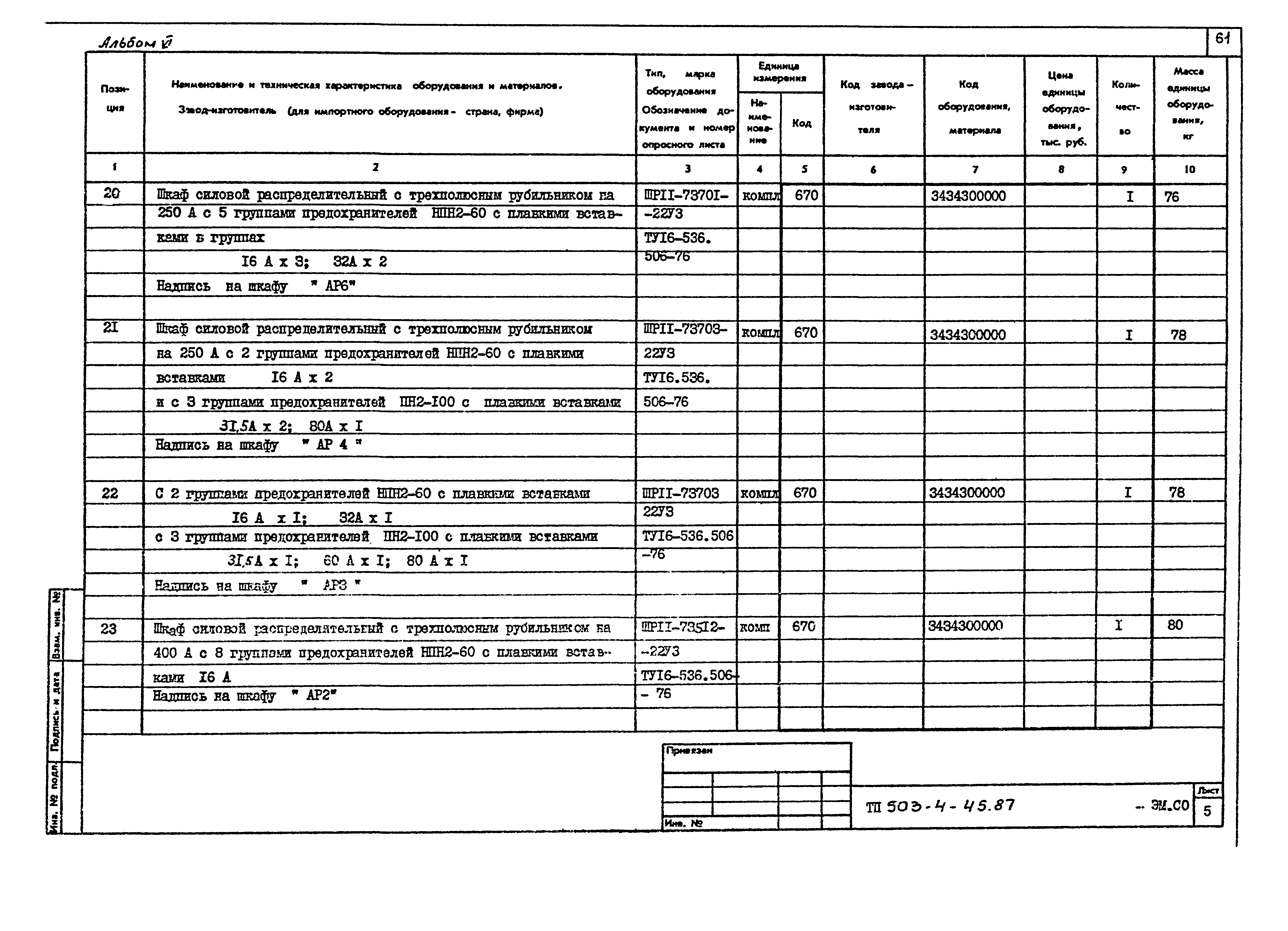 Типовой проект 503-4-45.87
