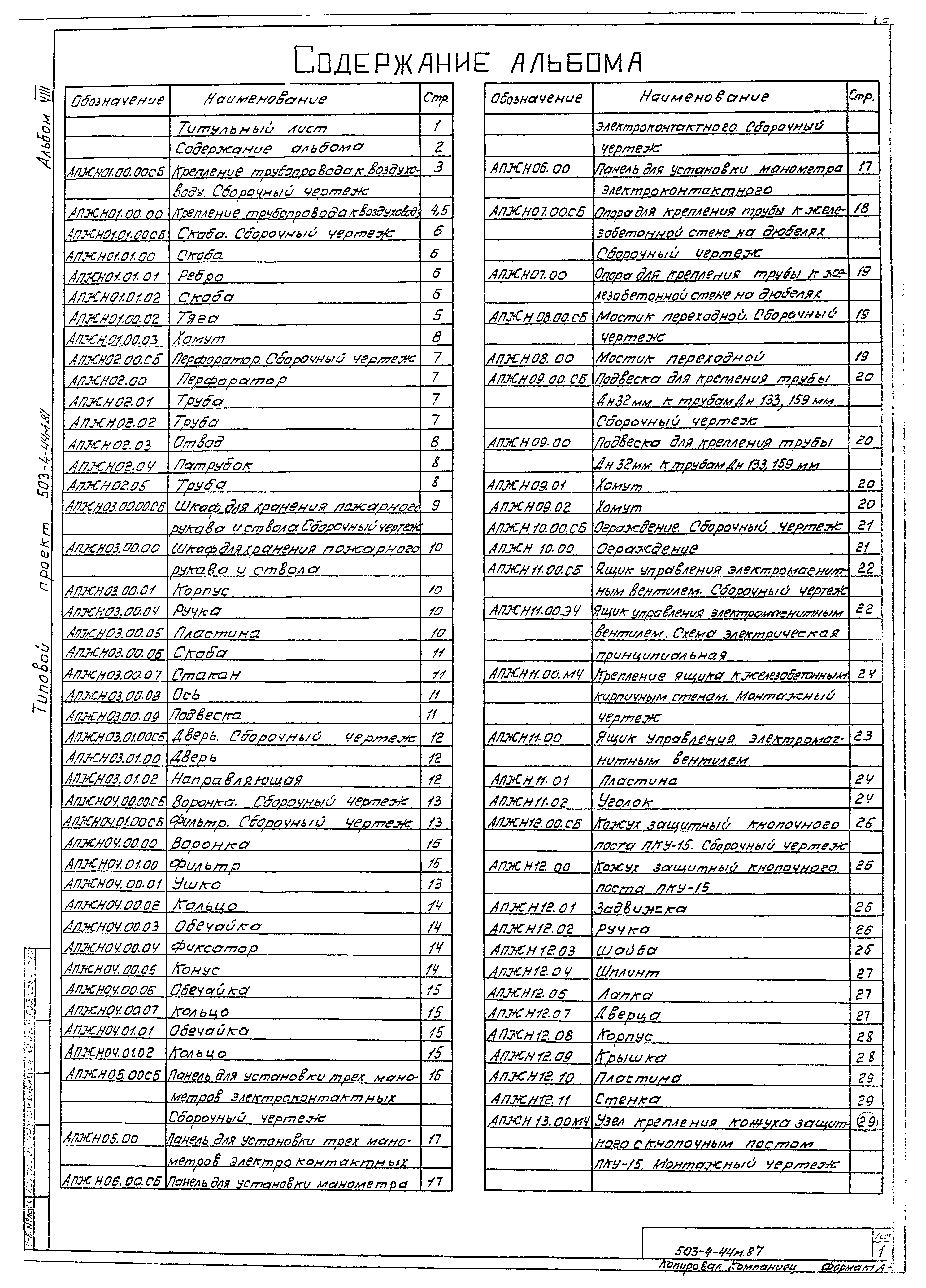 Типовой проект 503-4-44м.87