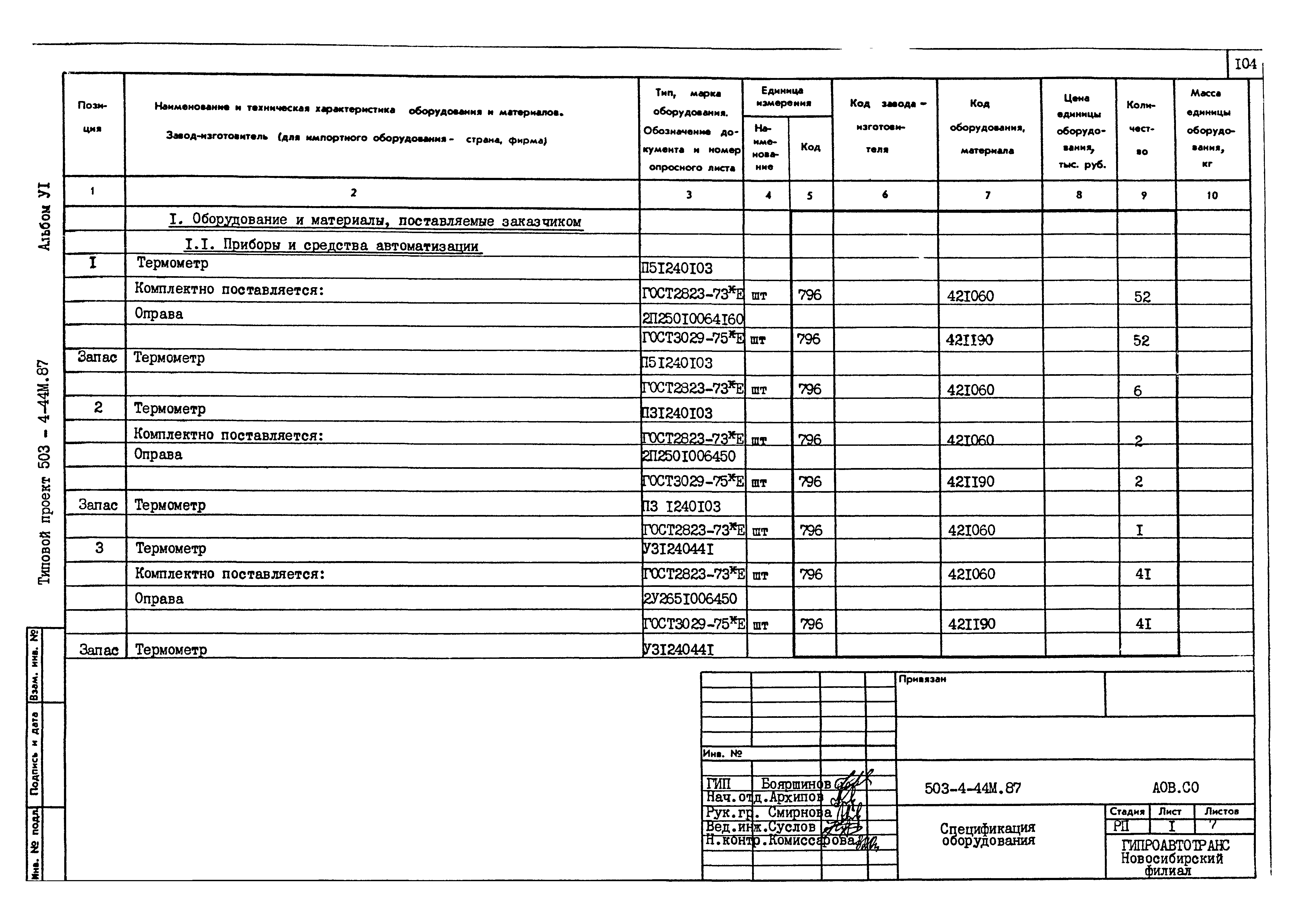 Типовой проект 503-4-44м.87