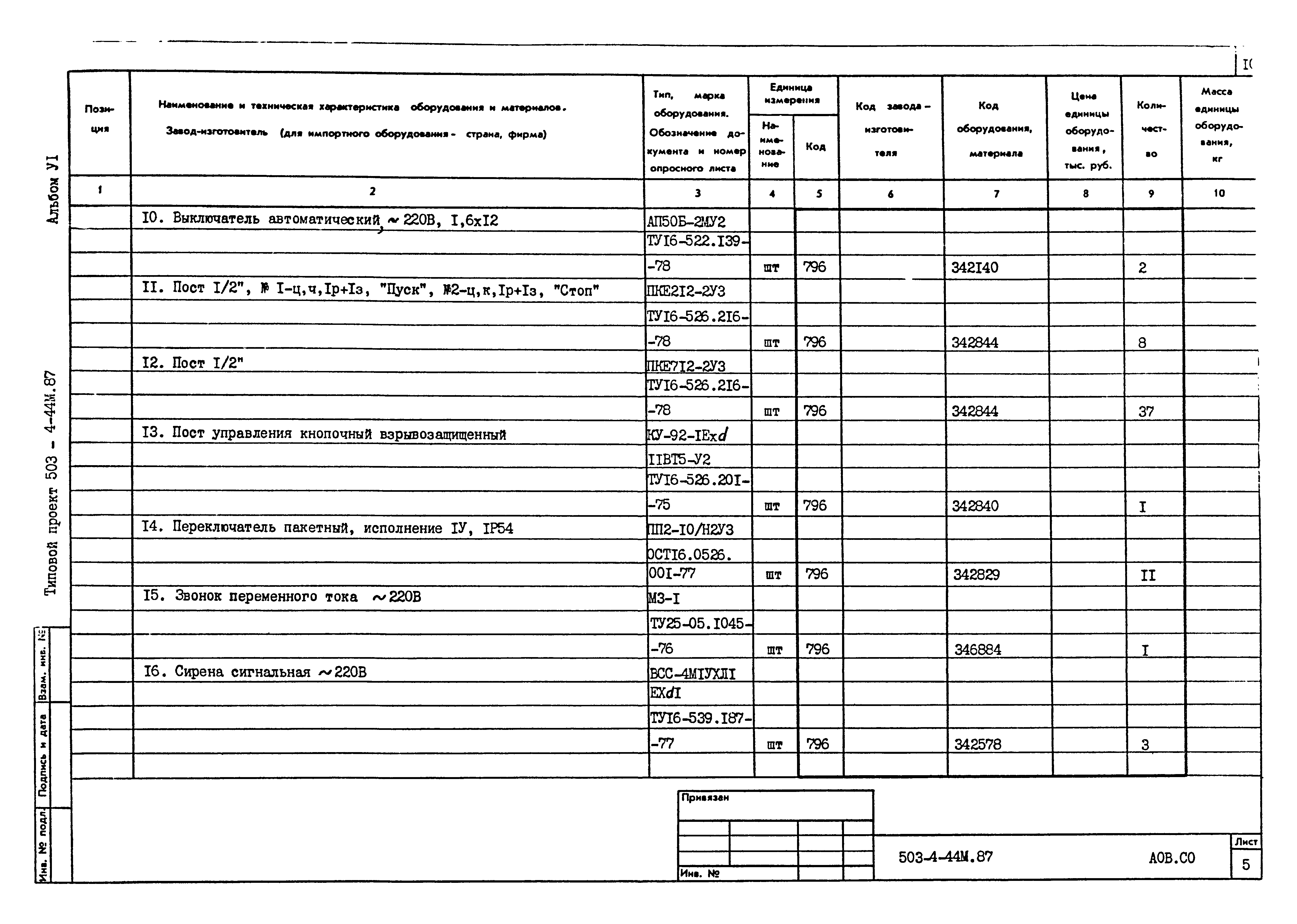 Типовой проект 503-4-44м.87