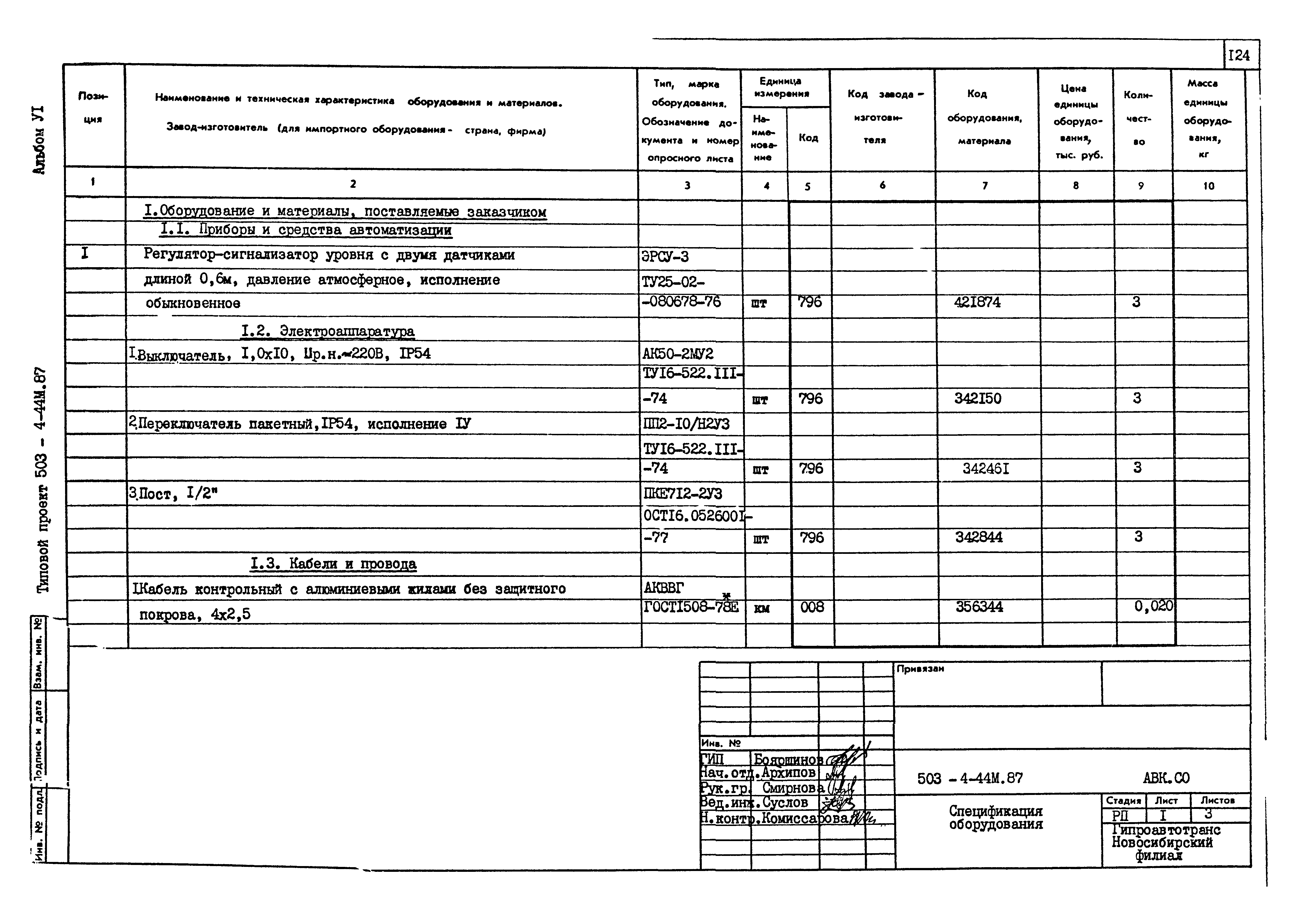 Типовой проект 503-4-44м.87