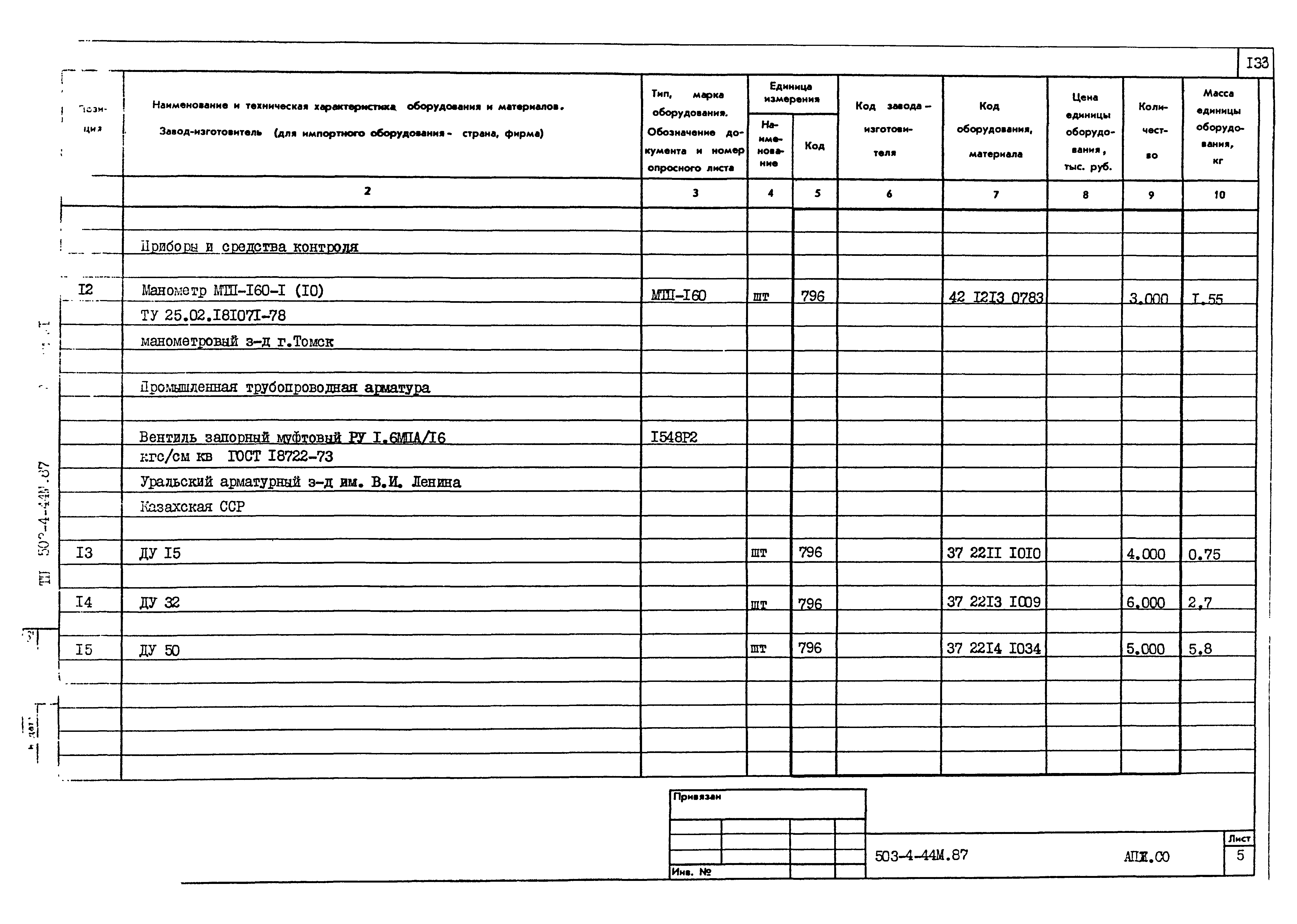 Типовой проект 503-4-44м.87