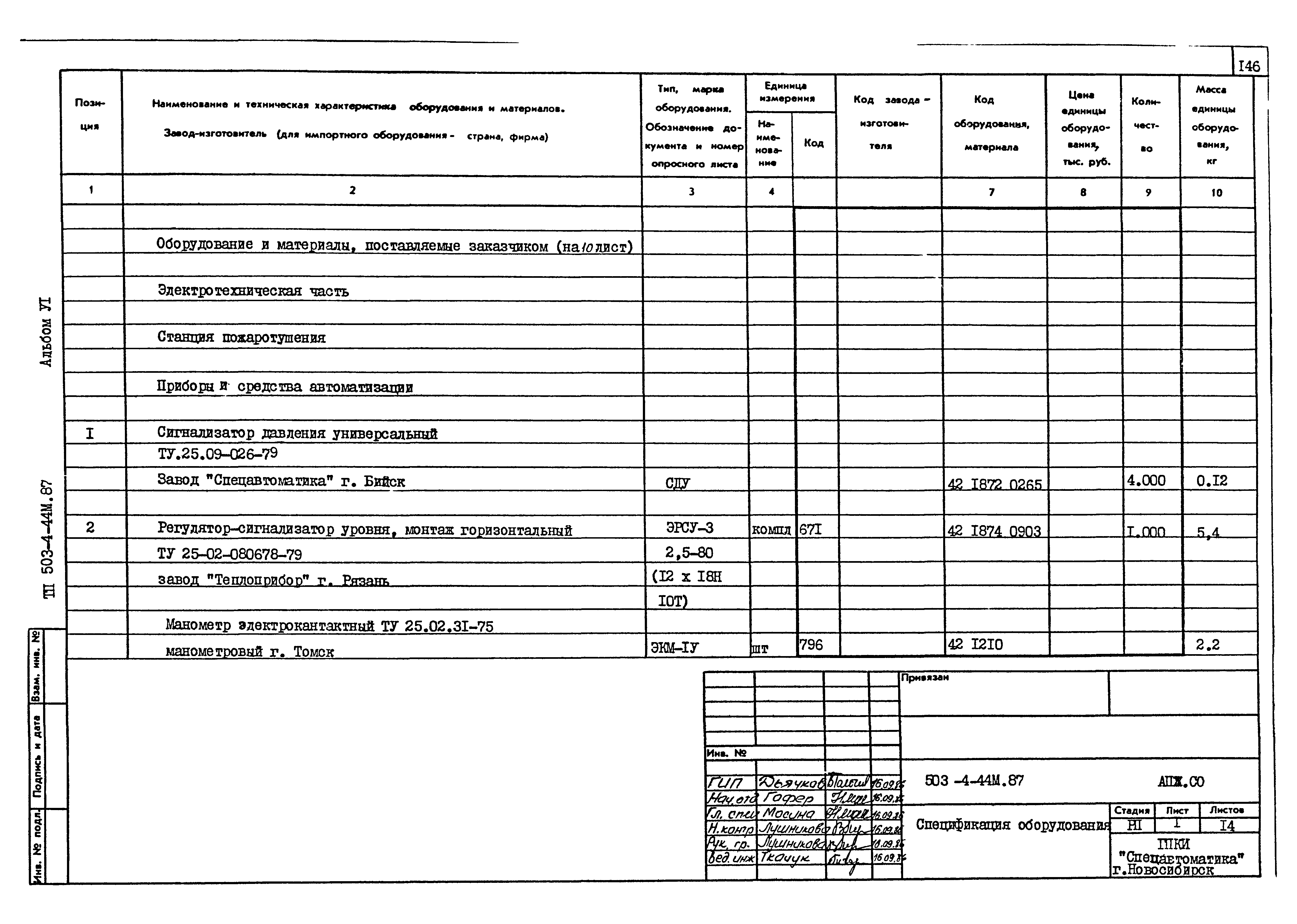 Типовой проект 503-4-44м.87