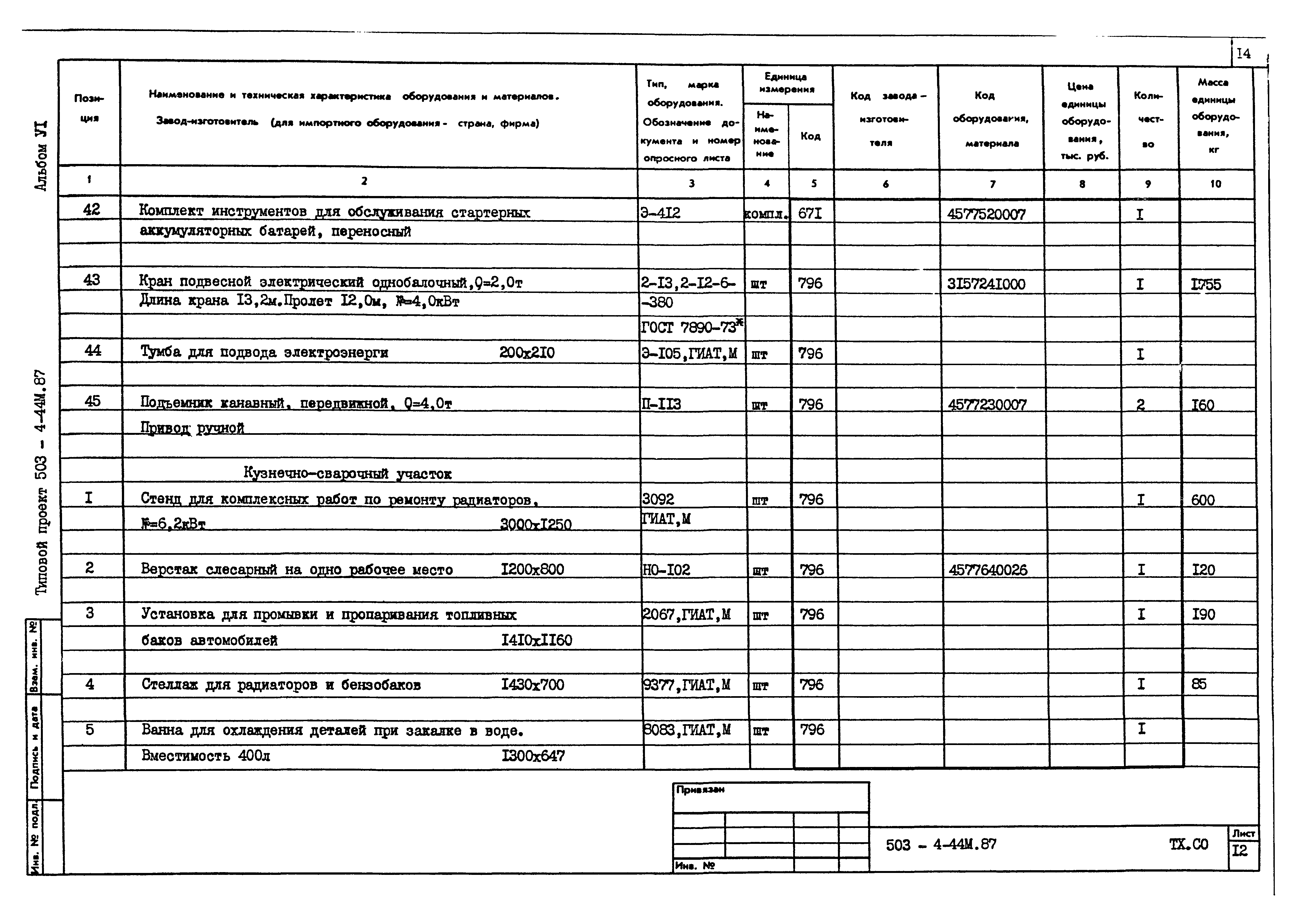 Типовой проект 503-4-44м.87