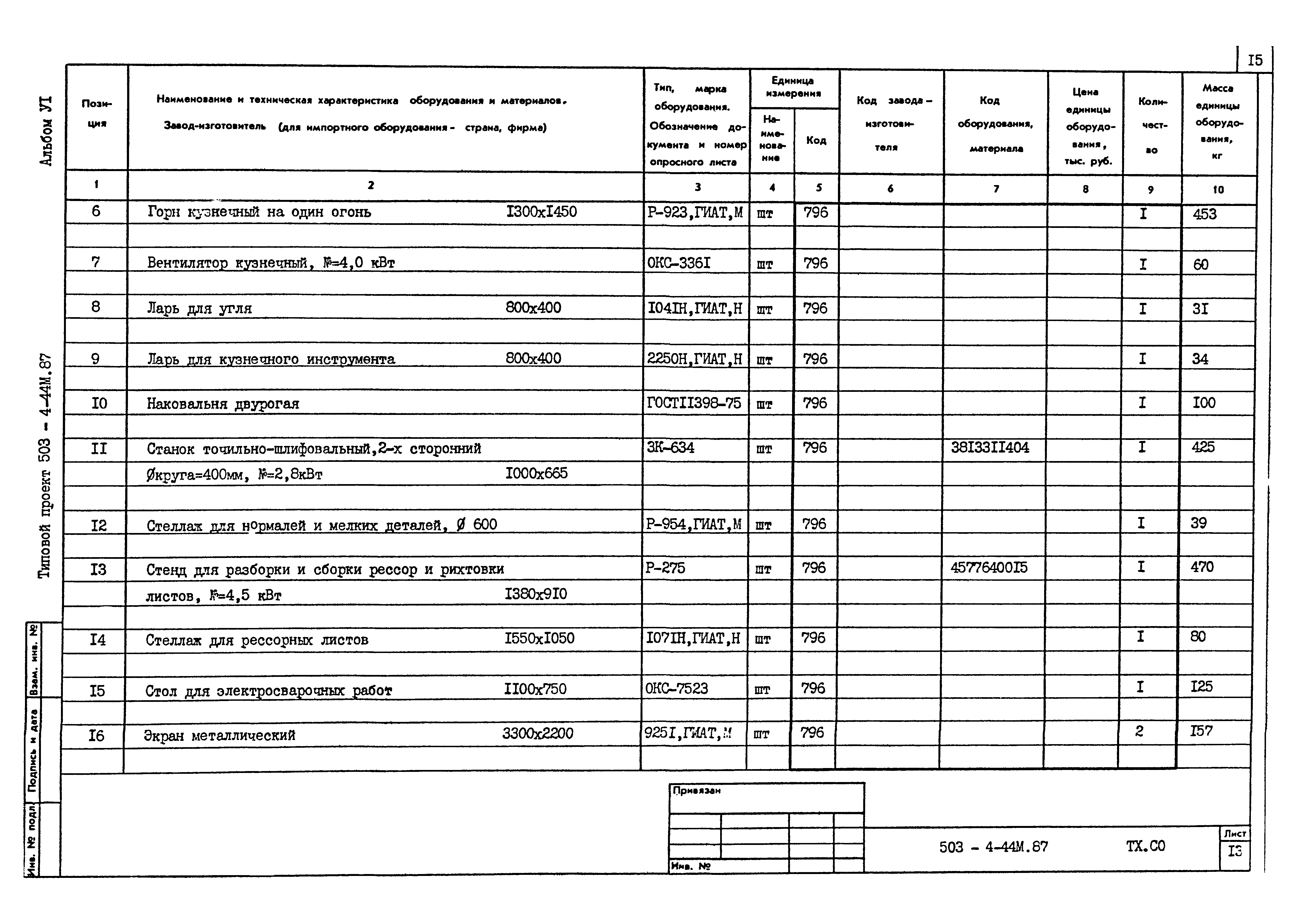 Типовой проект 503-4-44м.87