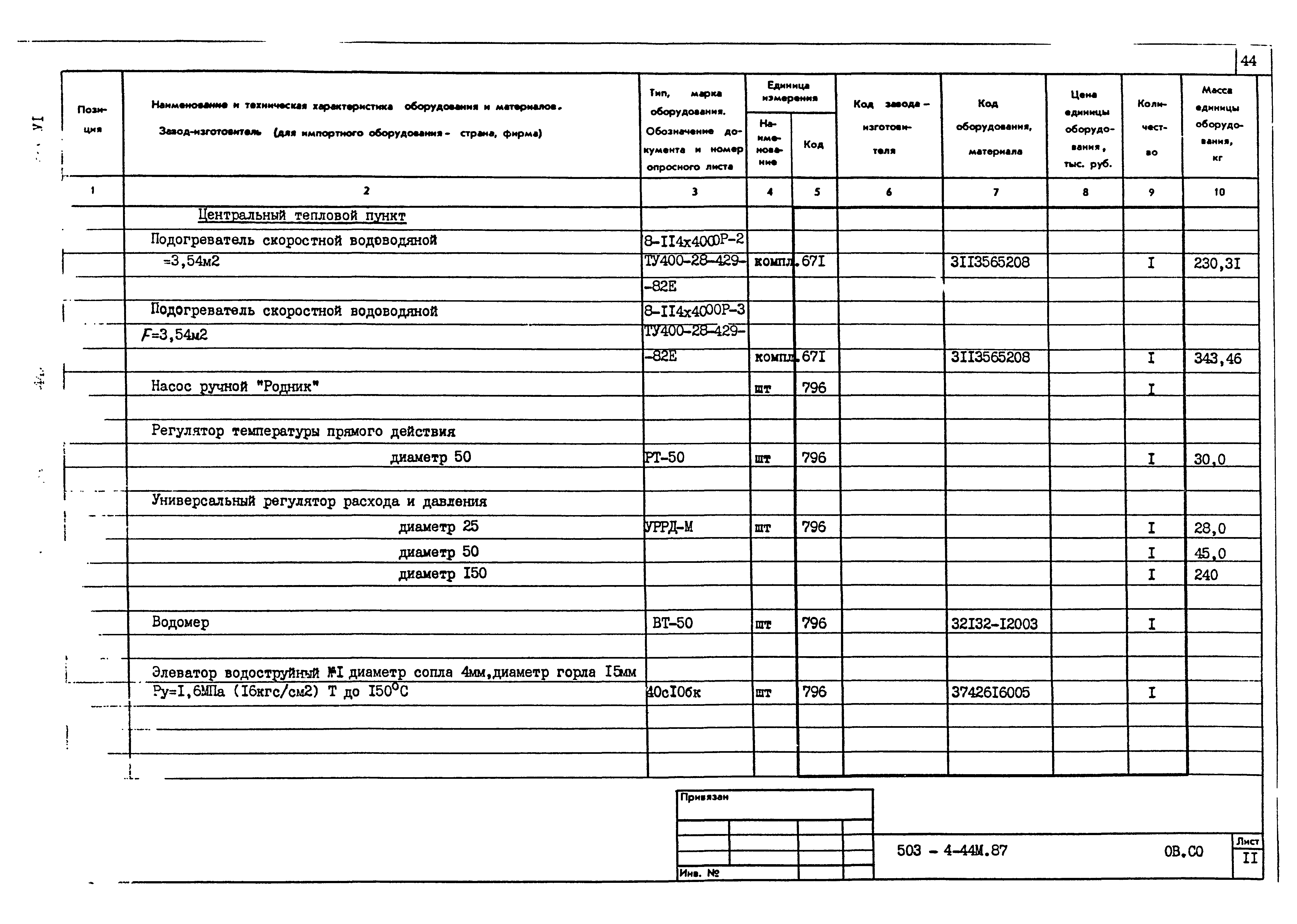 Типовой проект 503-4-44м.87