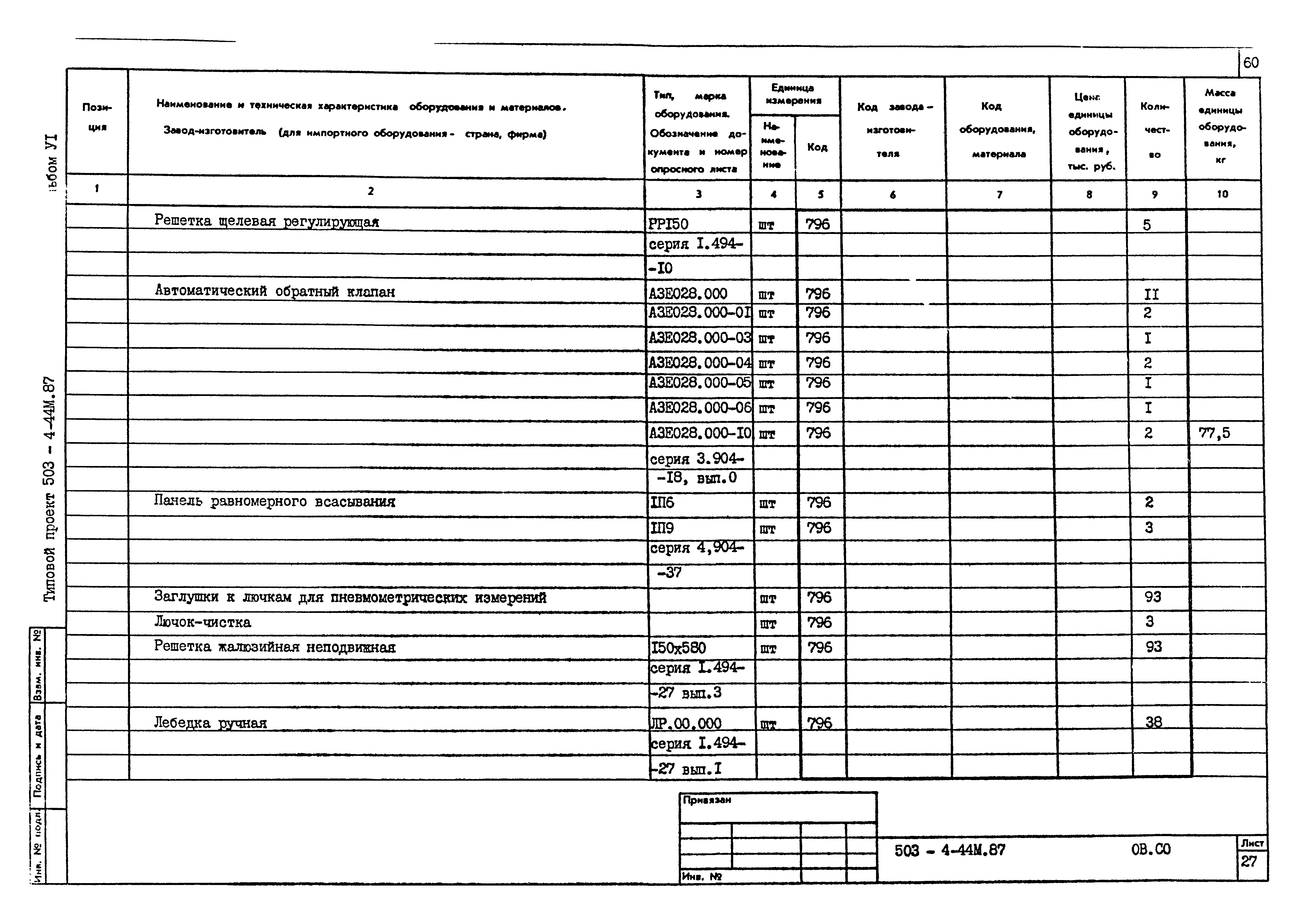 Типовой проект 503-4-44м.87