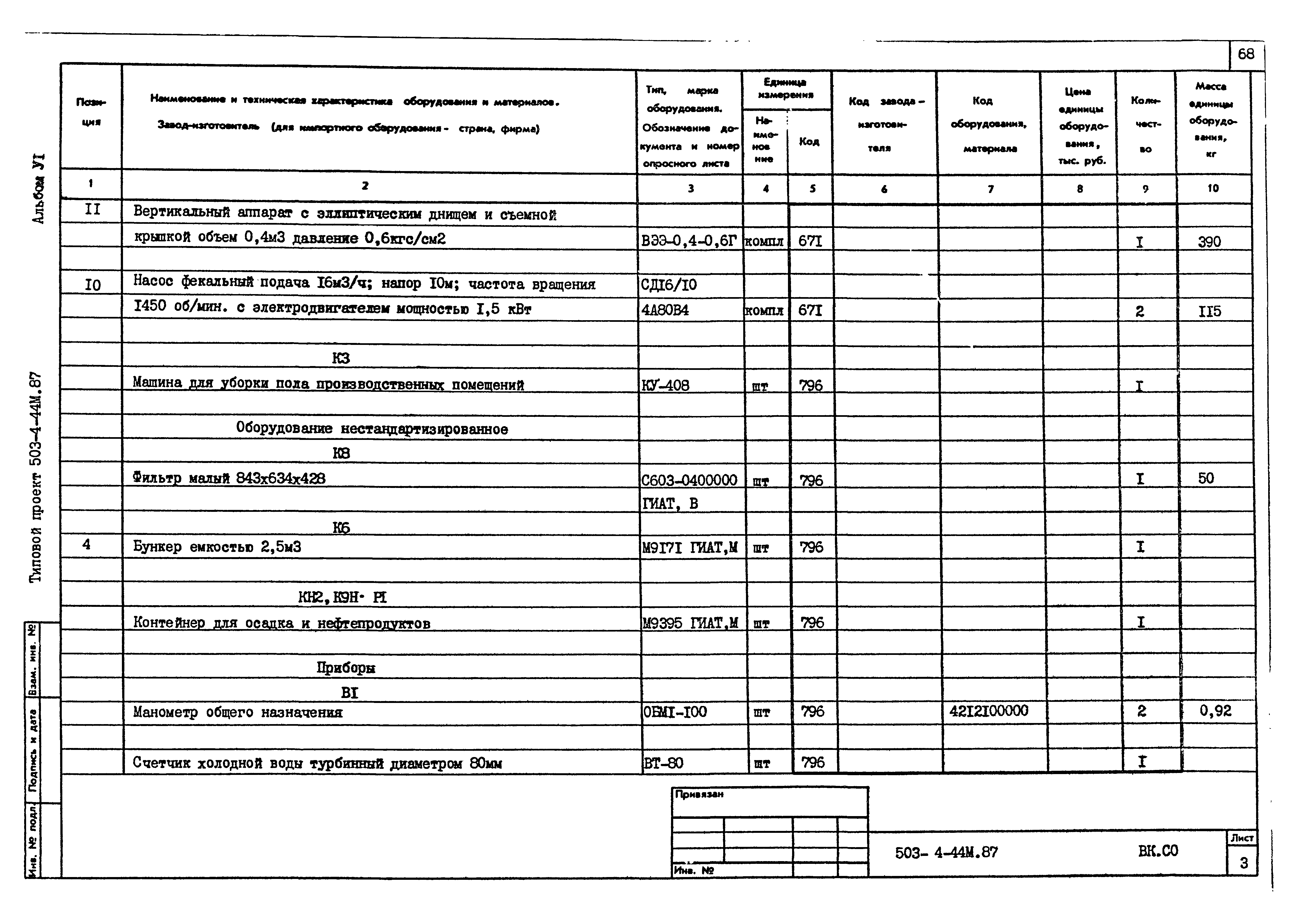 Типовой проект 503-4-44м.87