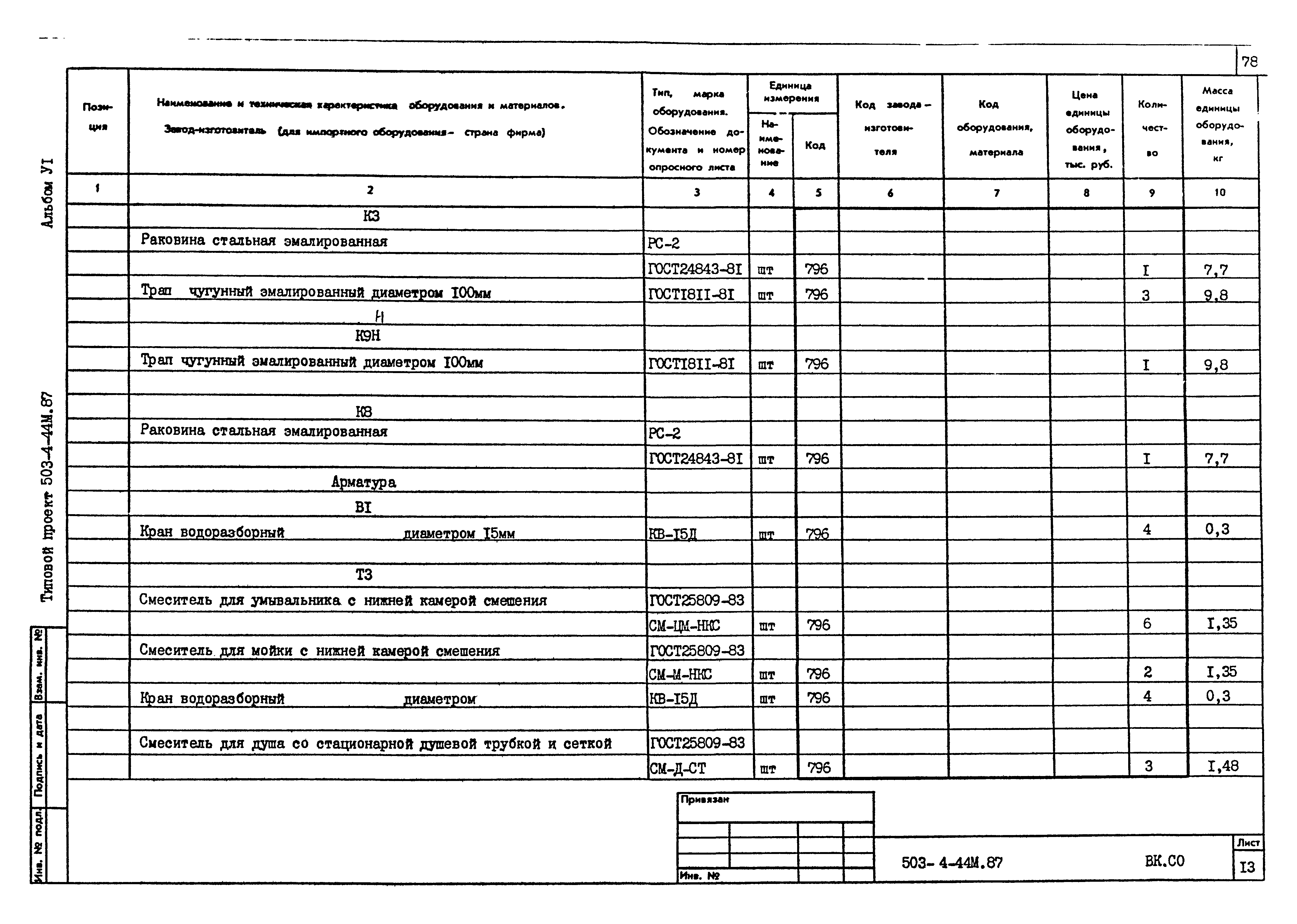 Типовой проект 503-4-44м.87