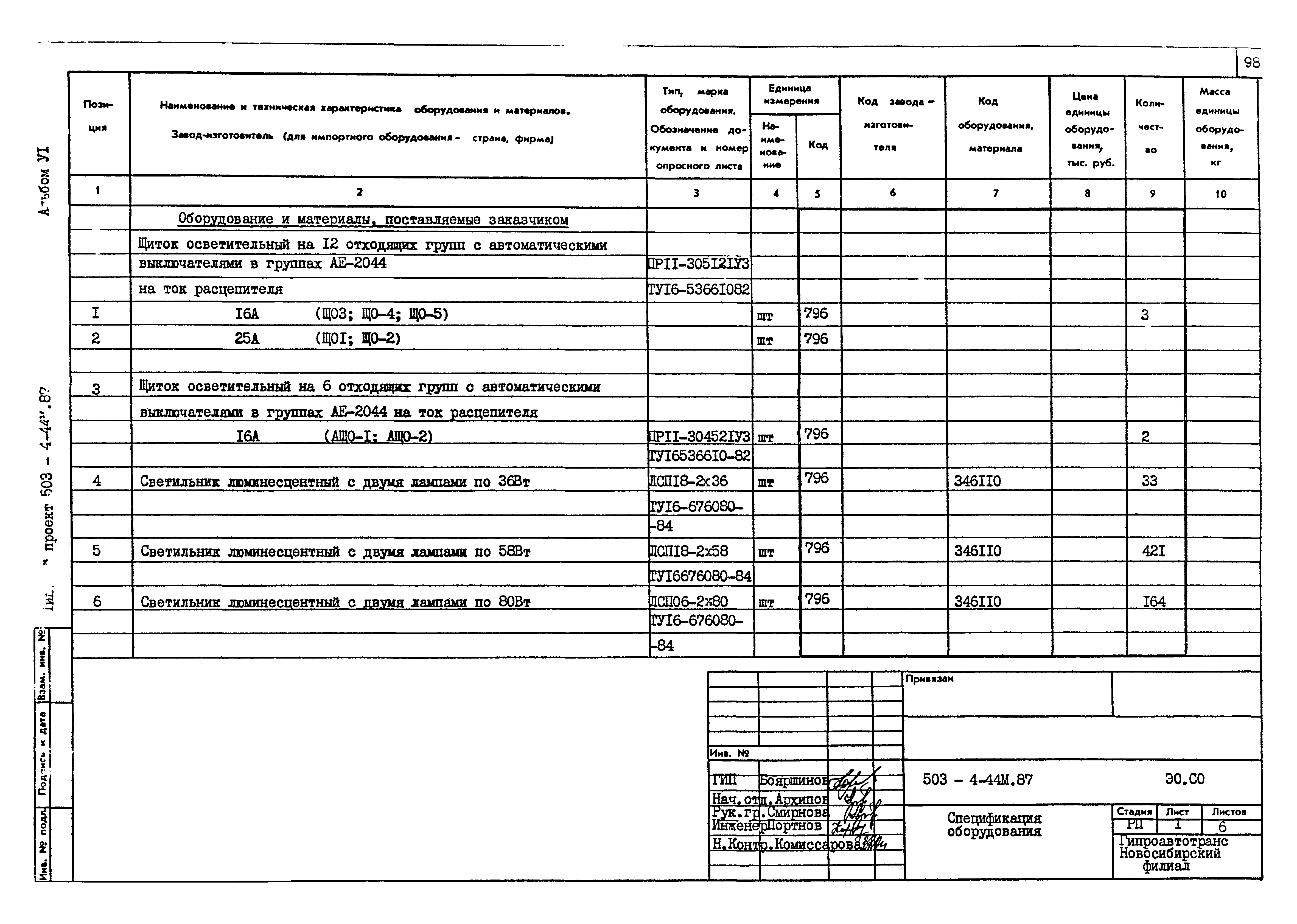 Типовой проект 503-4-44м.87