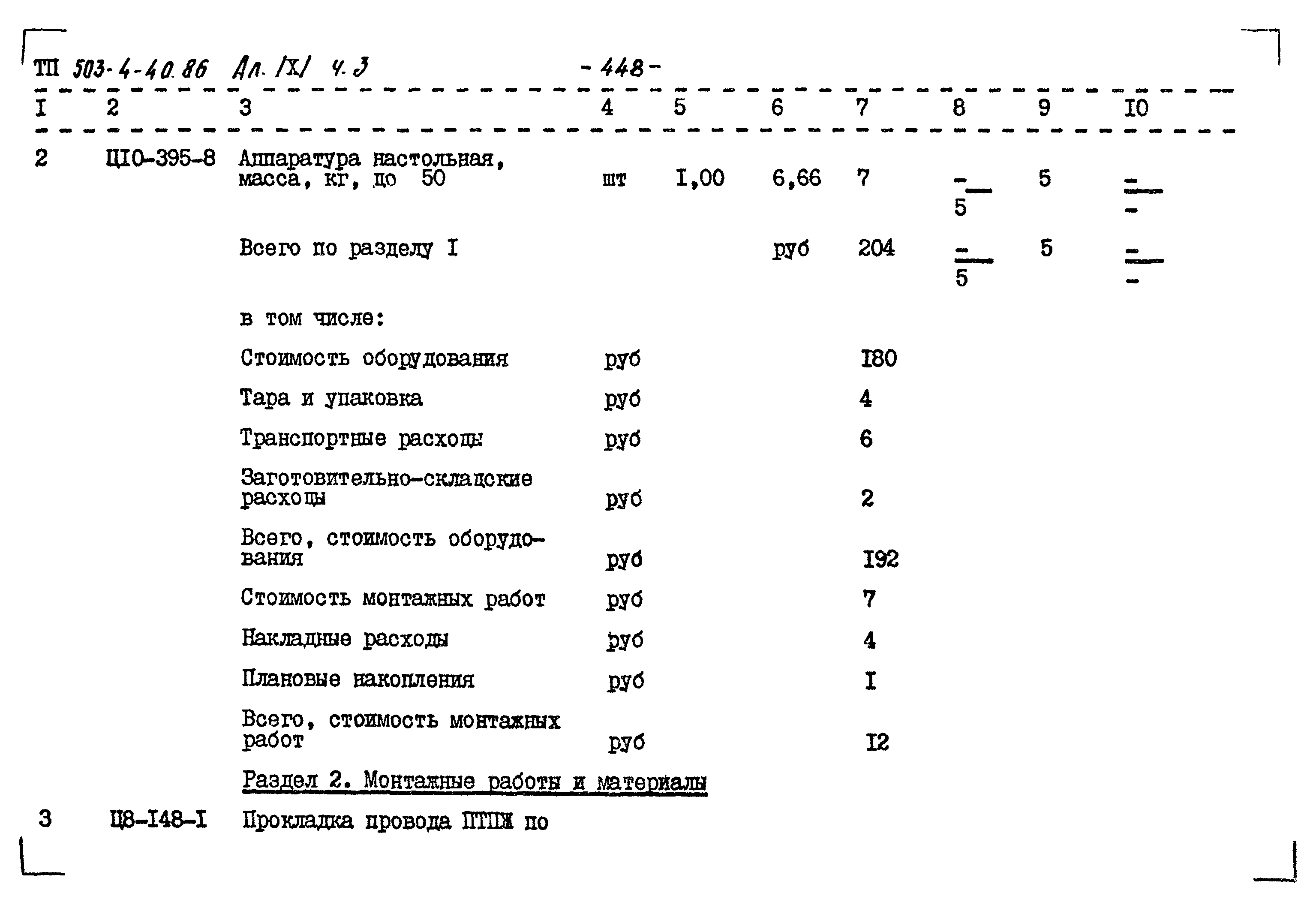 Типовой проект 503-4-40.86