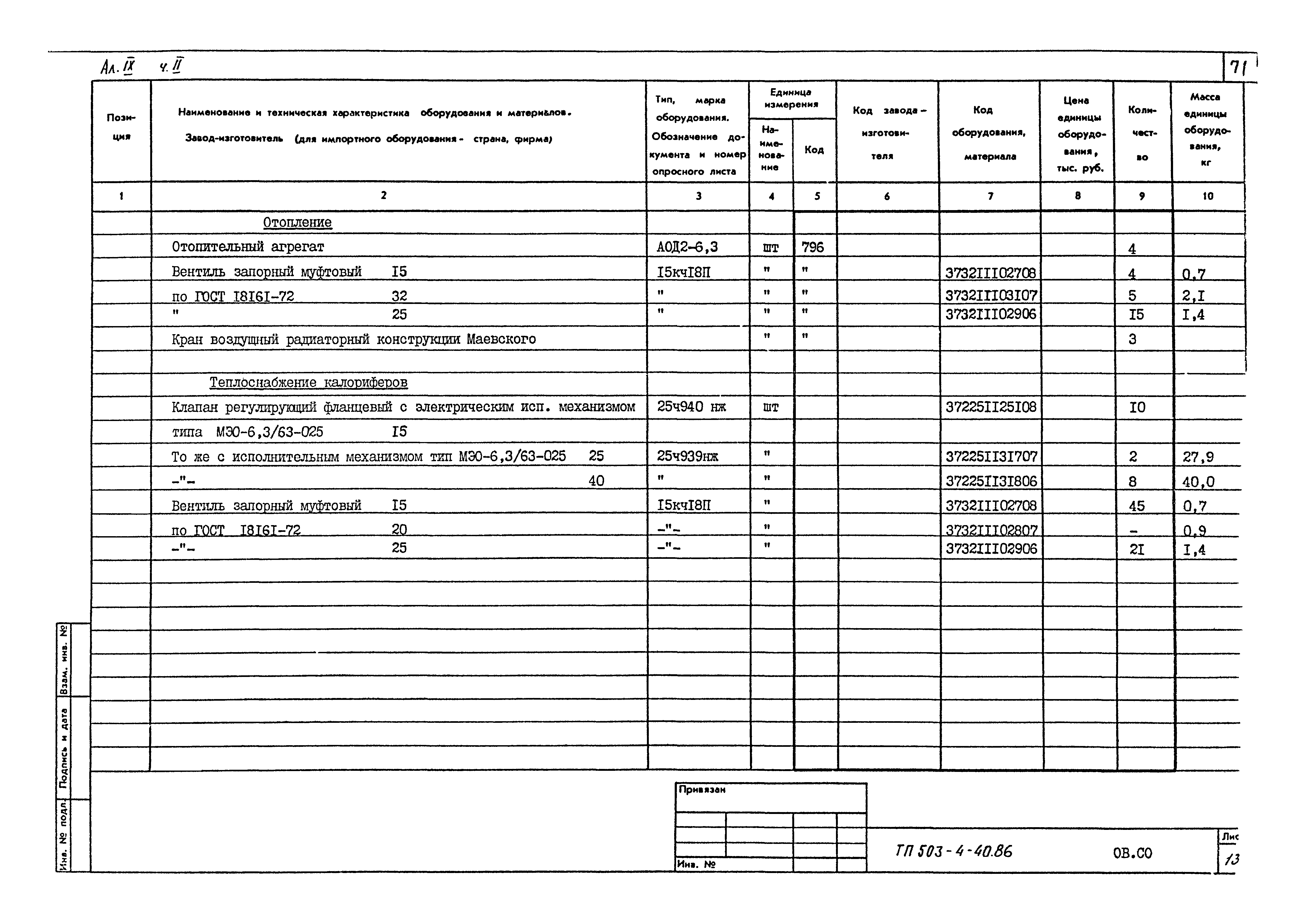 Типовой проект 503-4-40.86