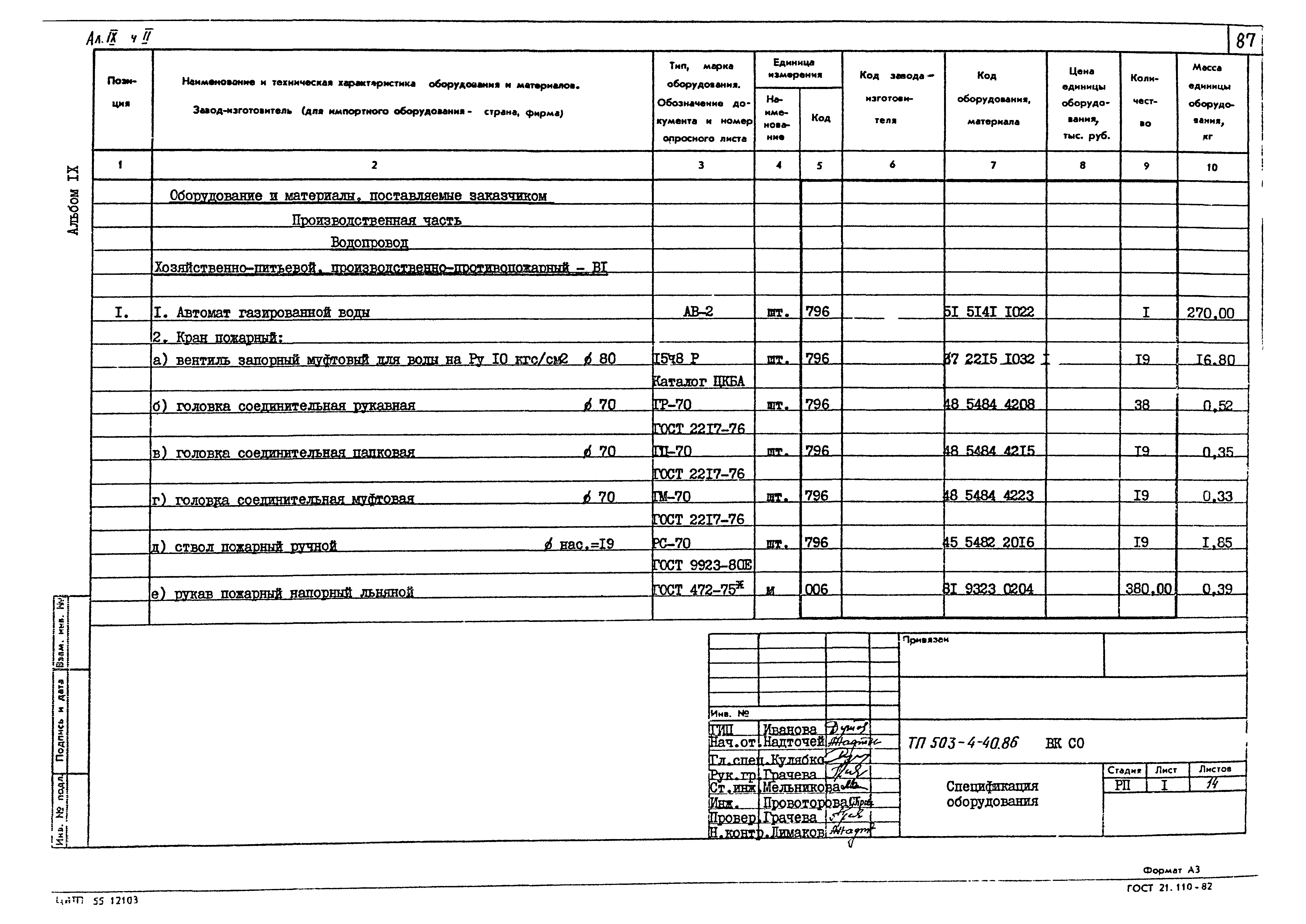 Типовой проект 503-4-40.86