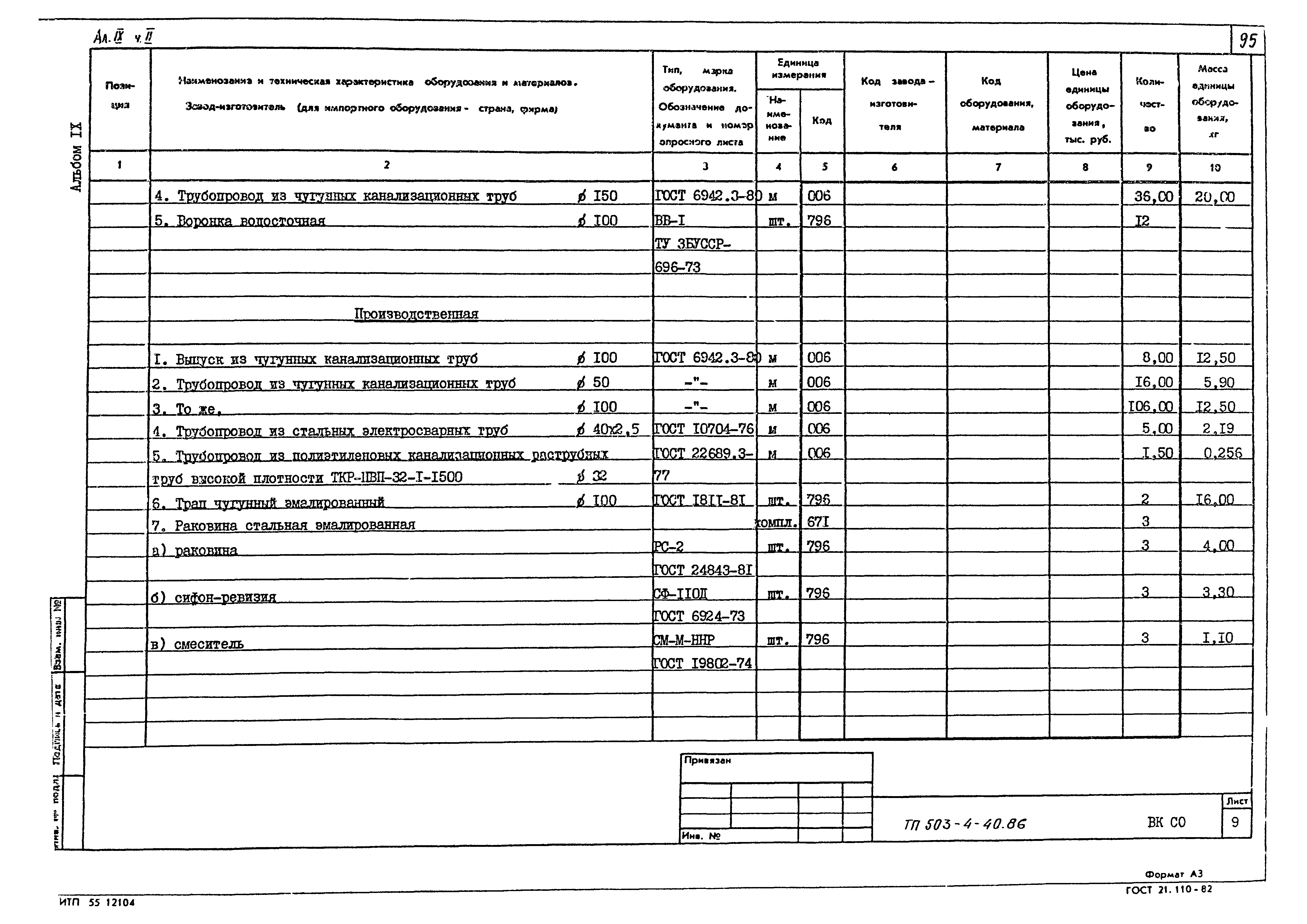 Типовой проект 503-4-40.86