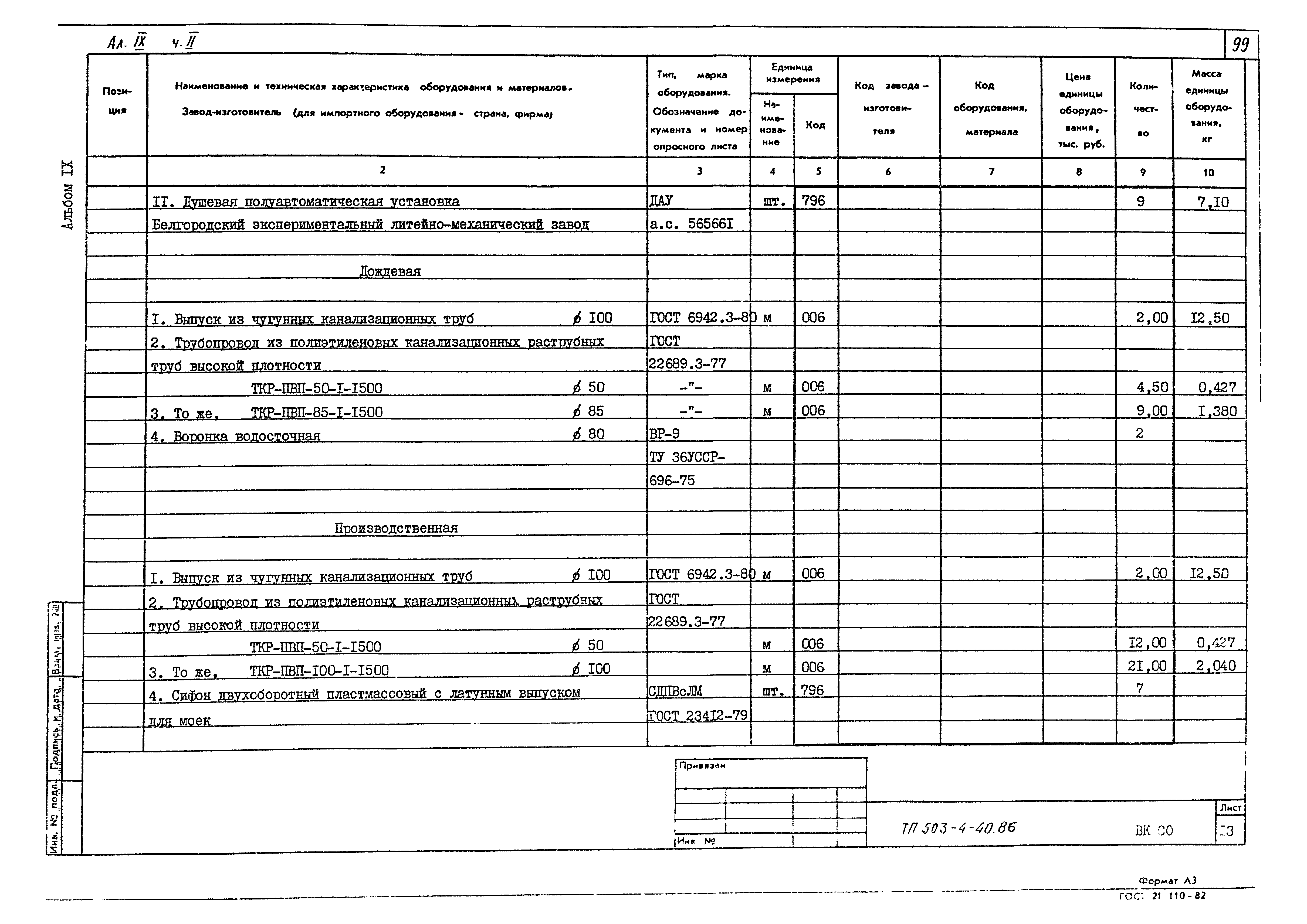 Типовой проект 503-4-40.86