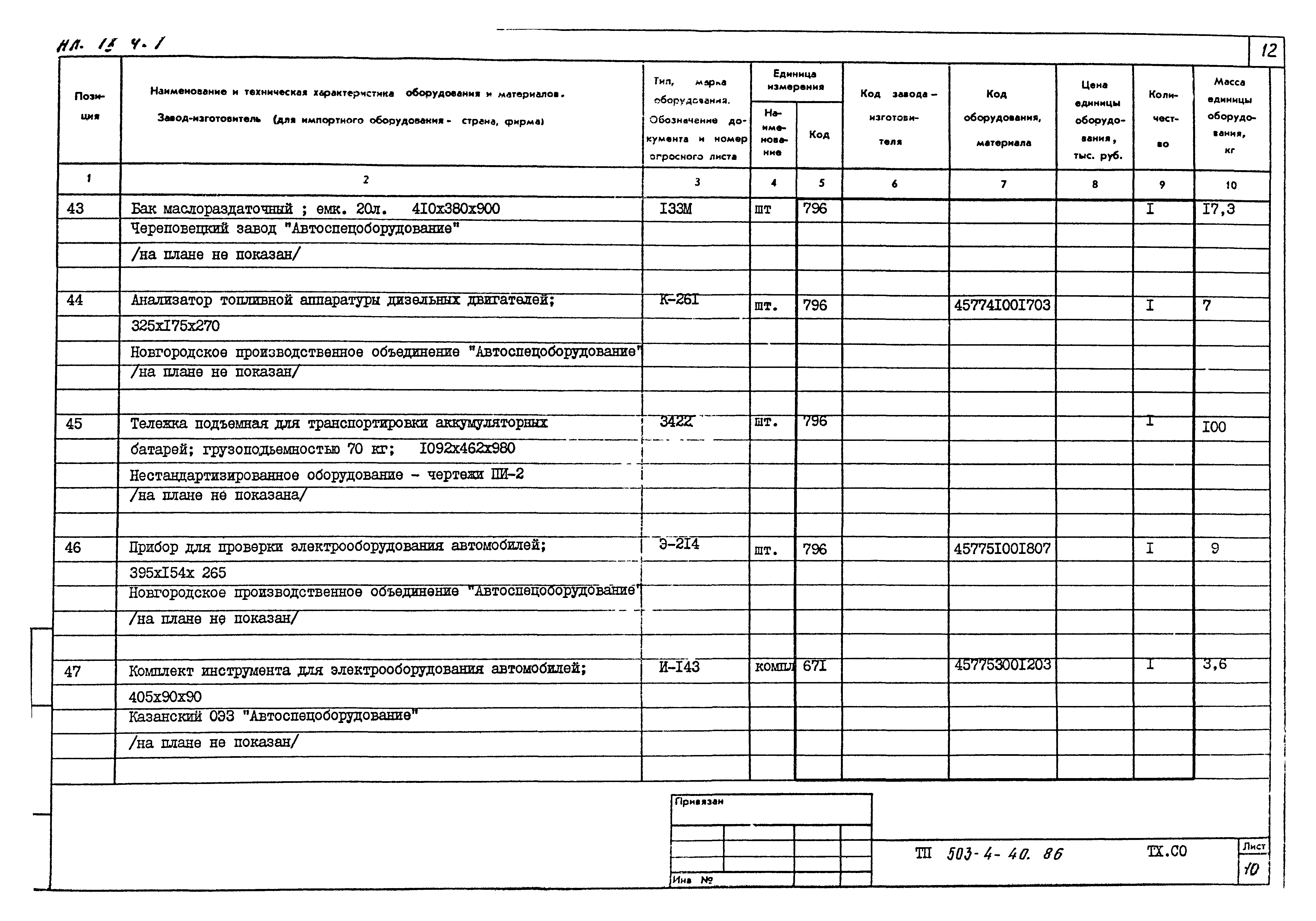 Типовой проект 503-4-40.86