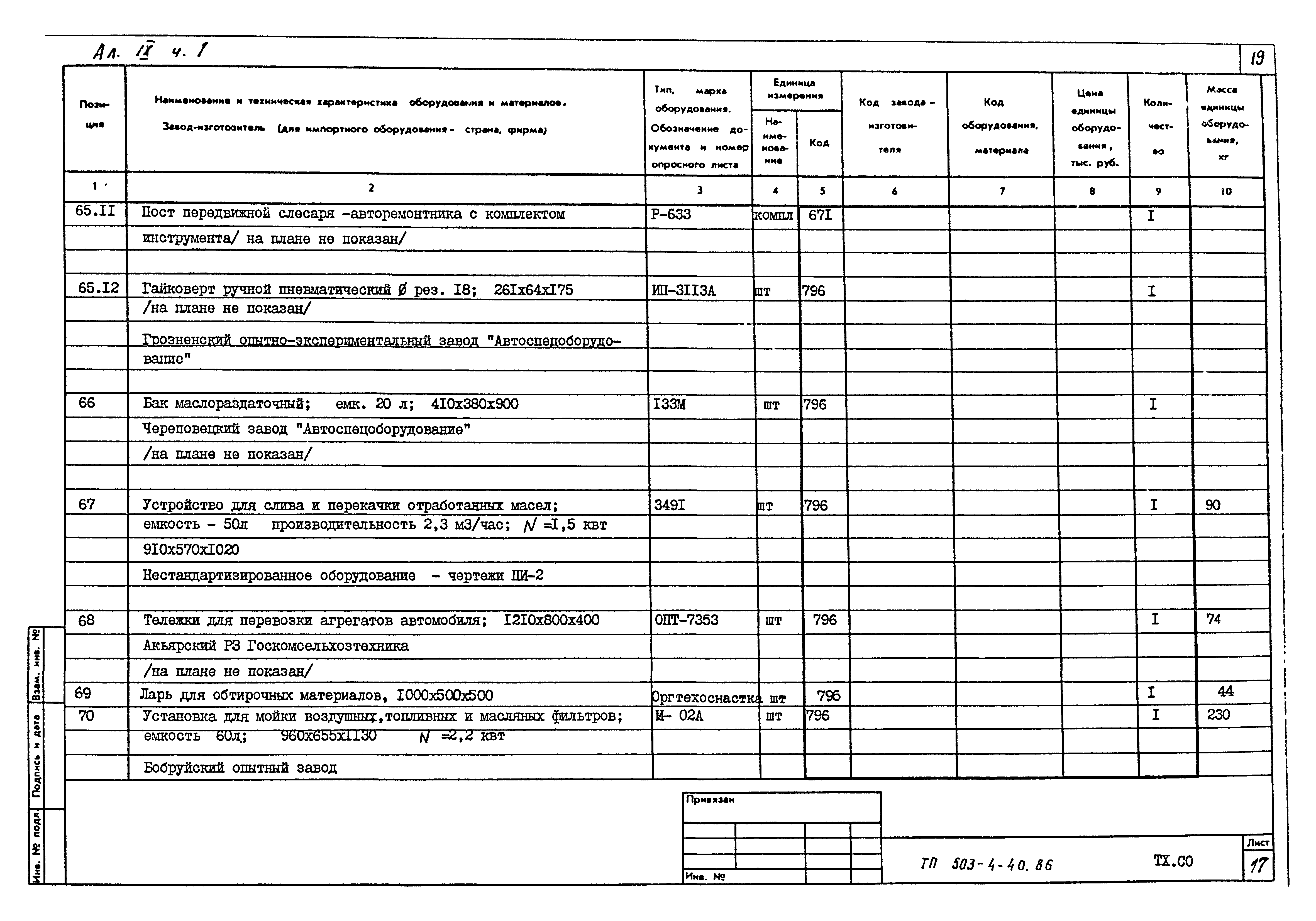 Типовой проект 503-4-40.86