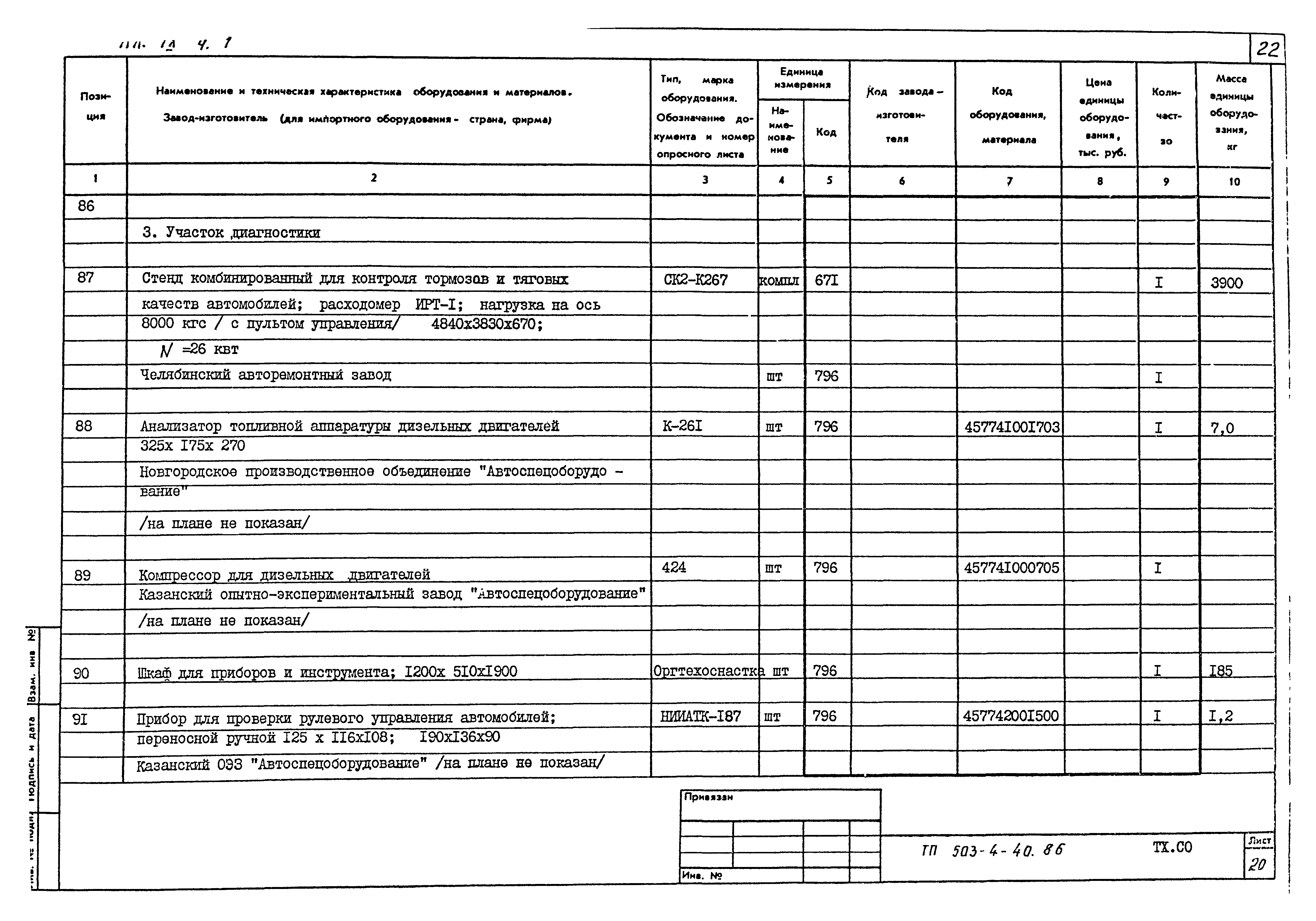Типовой проект 503-4-40.86