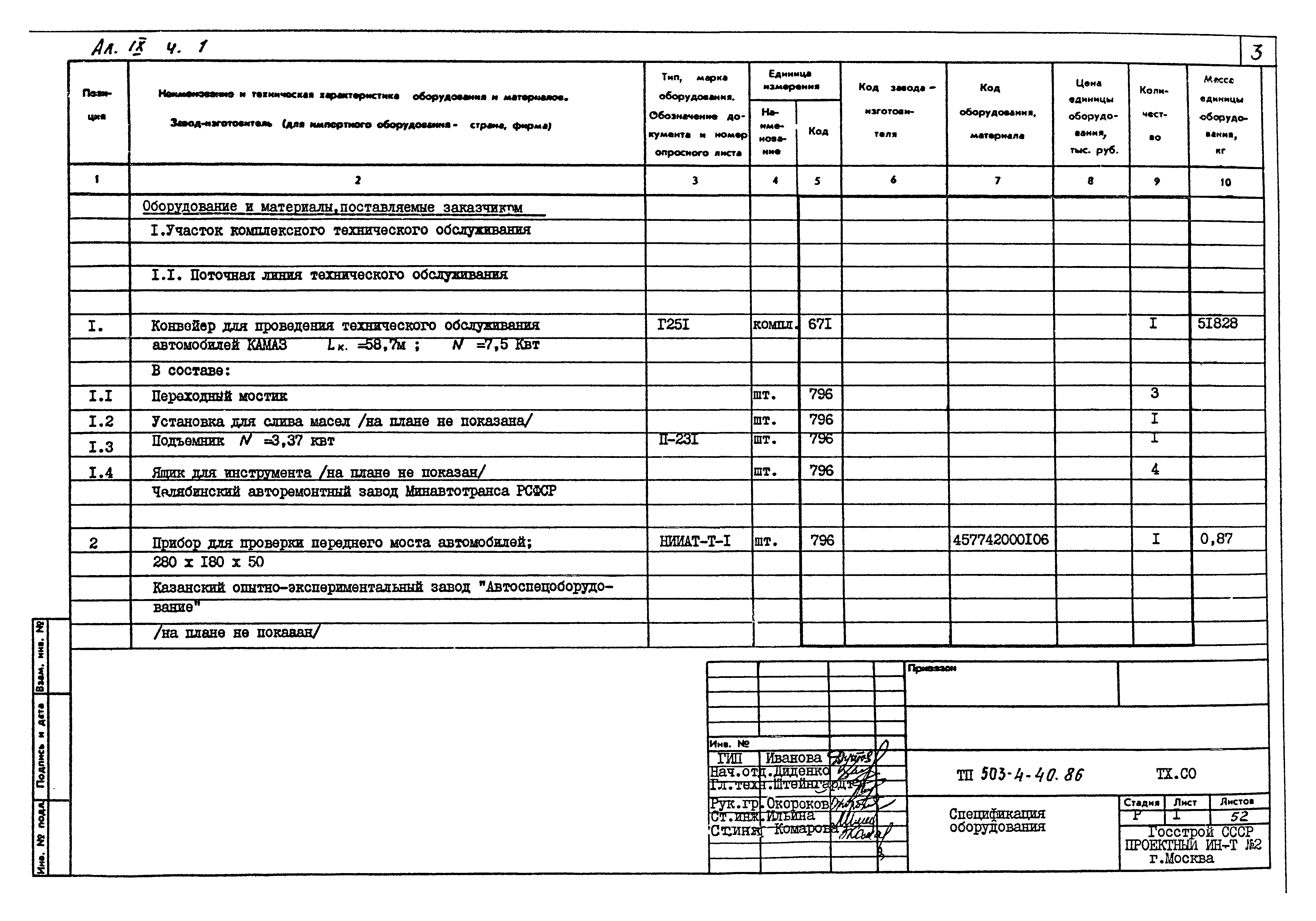 Типовой проект 503-4-40.86
