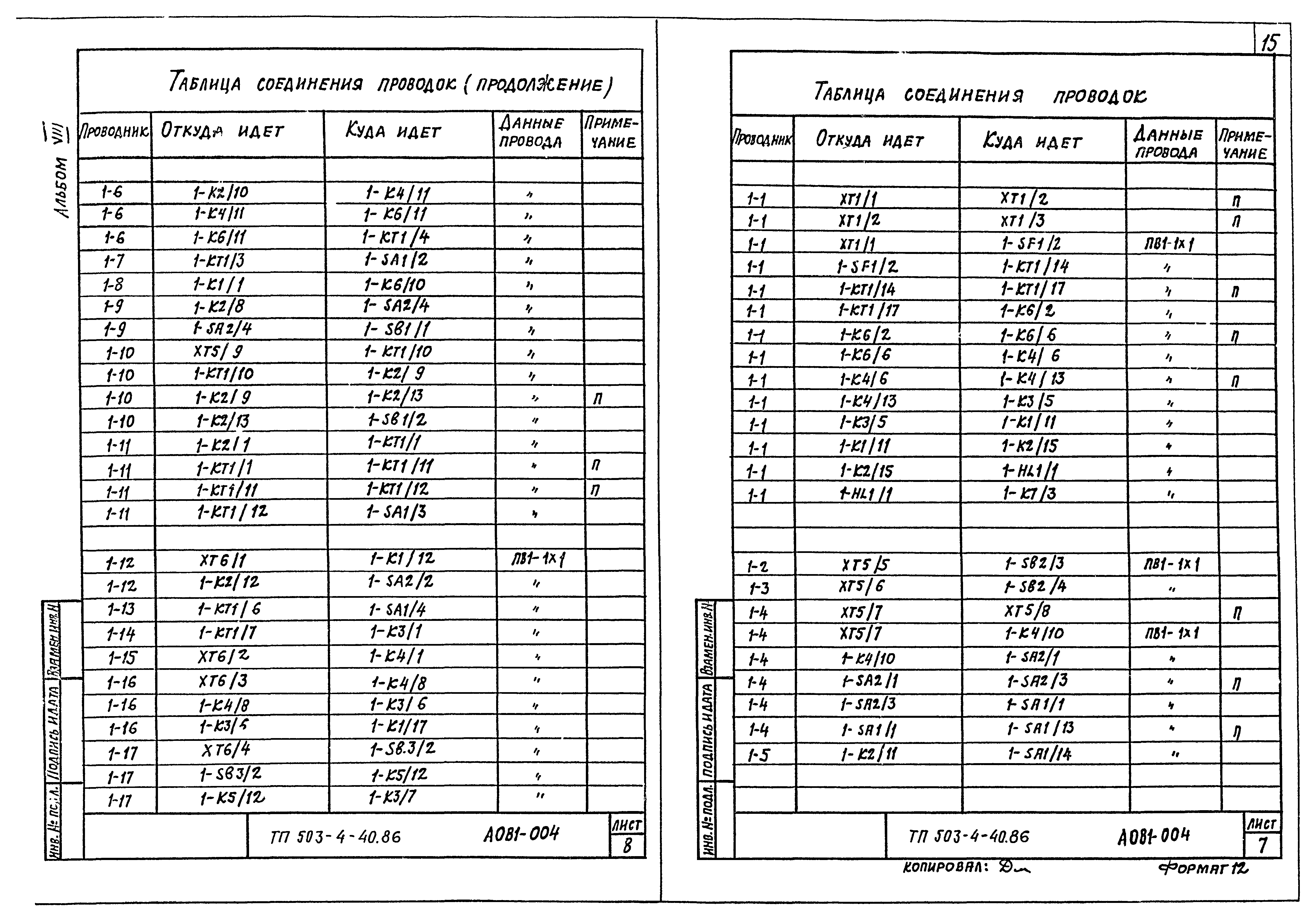 Типовой проект 503-4-40.86