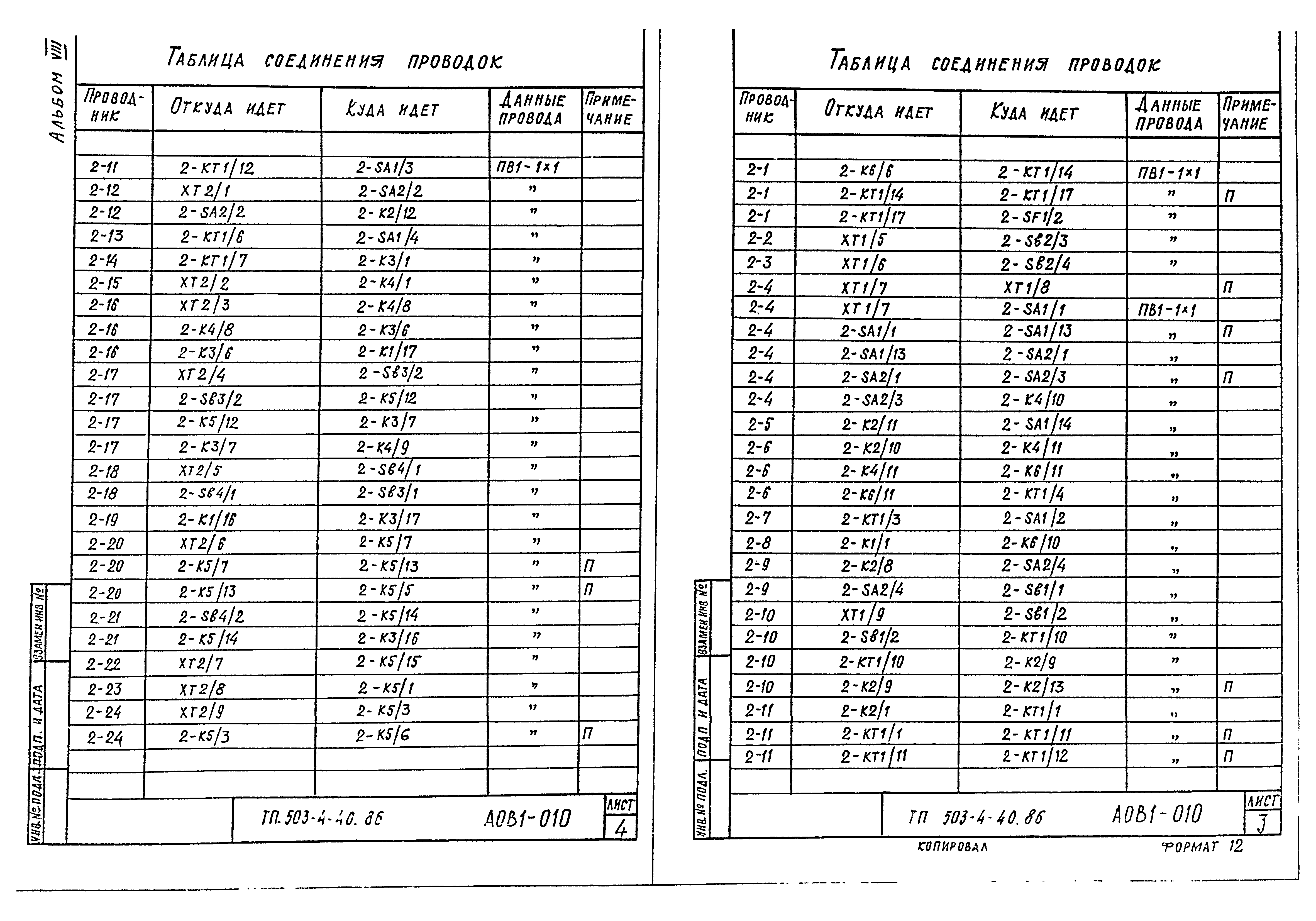 Типовой проект 503-4-40.86