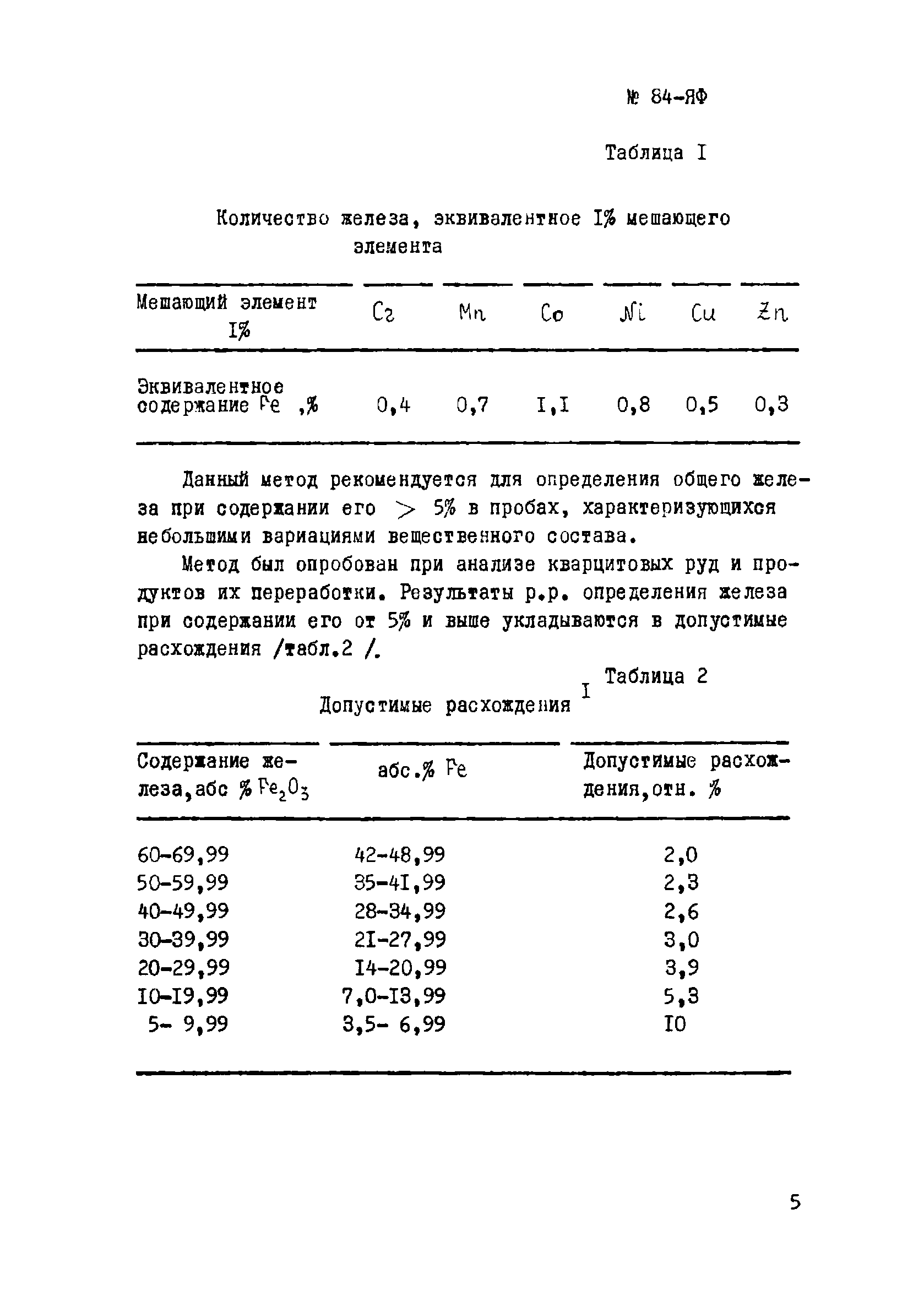 Инструкция НСАМ 84-ЯФ