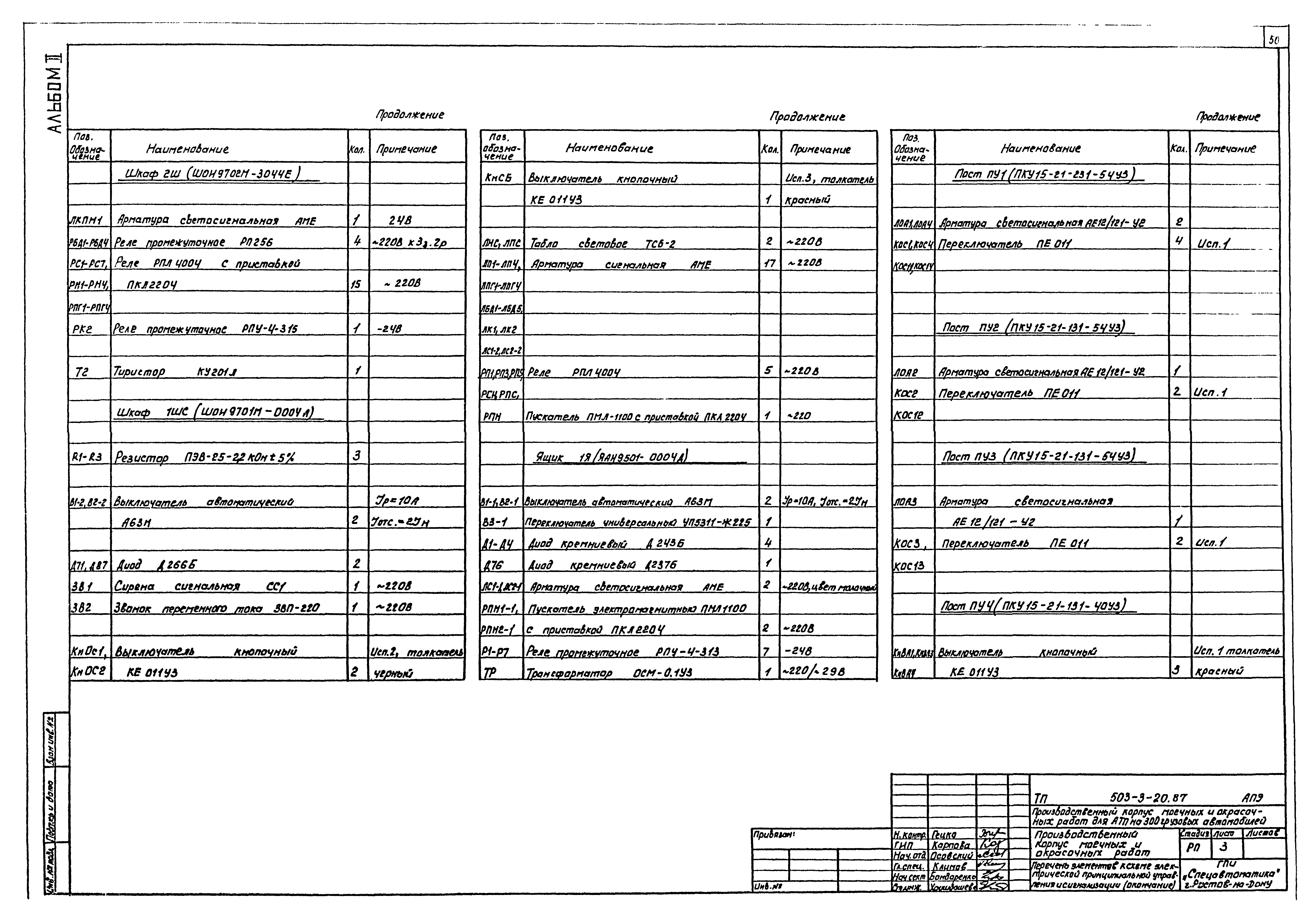 Типовой проект 503-3-20.87