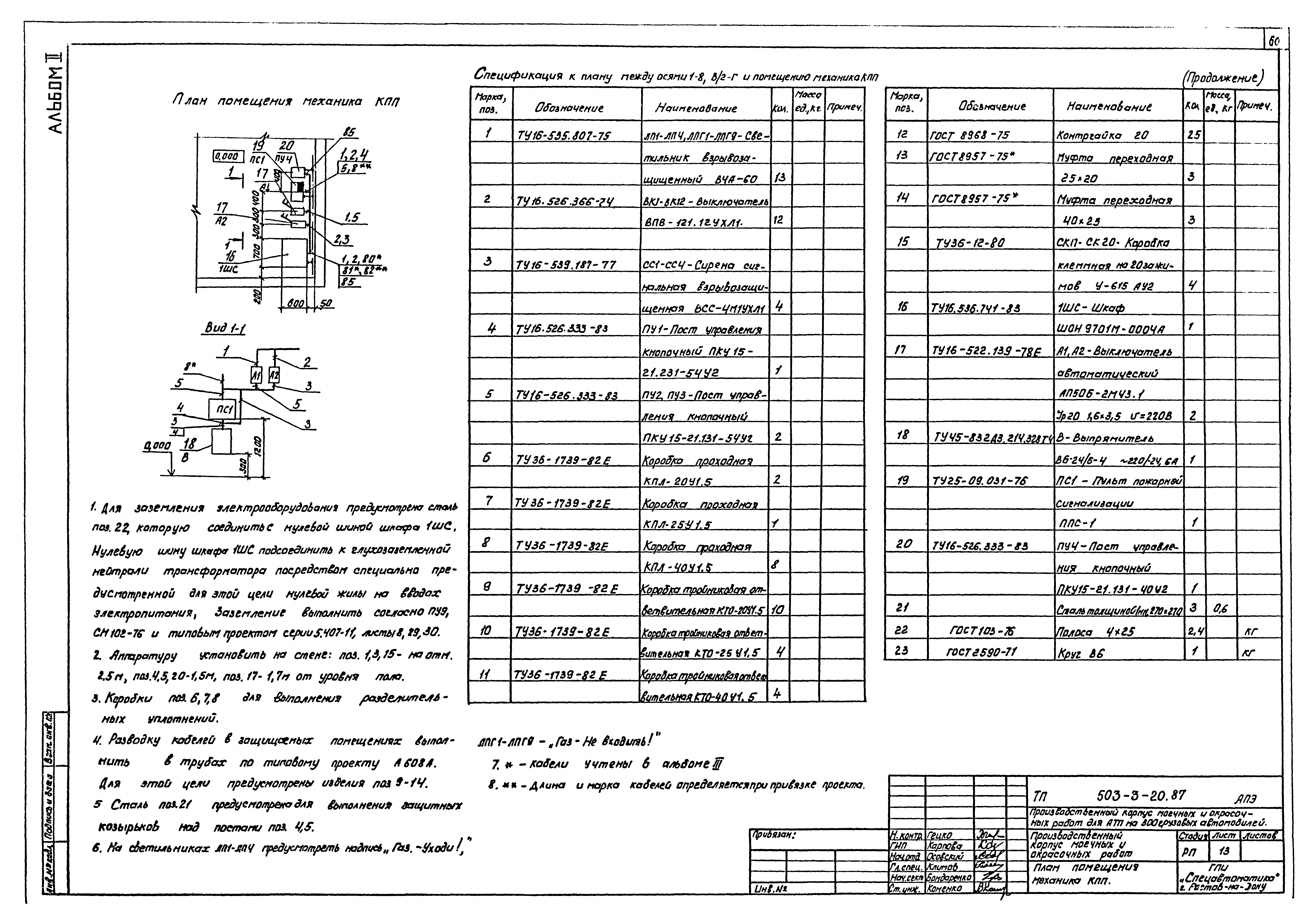 Типовой проект 503-3-20.87