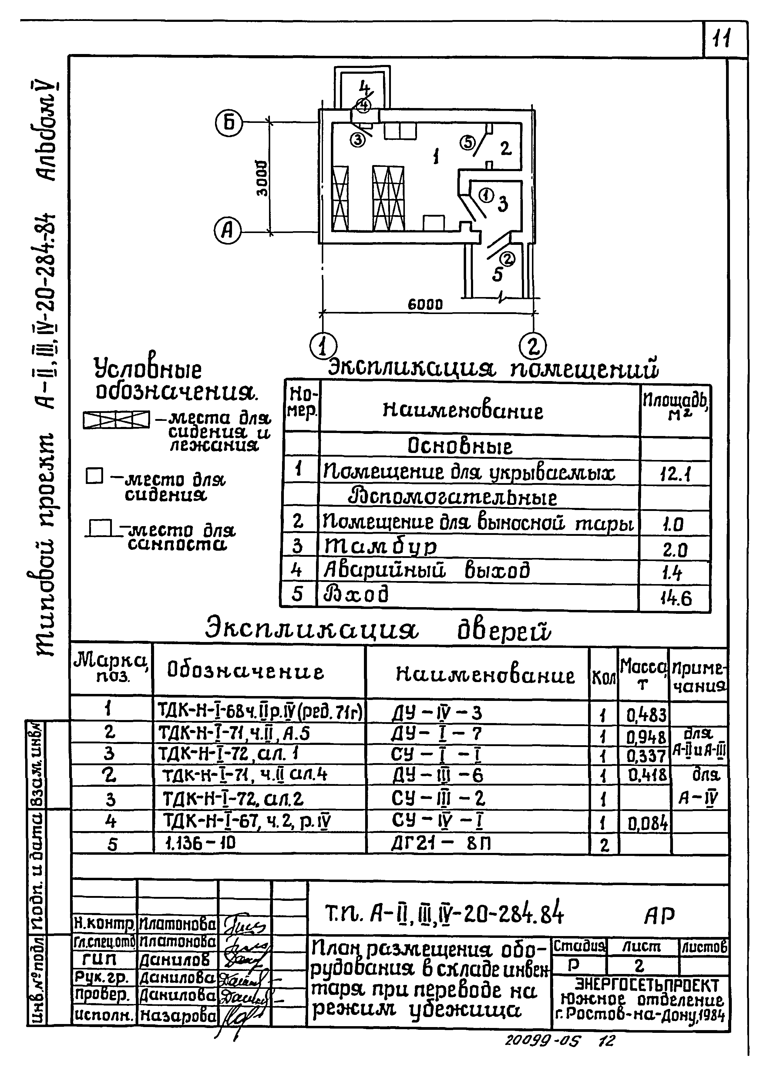 Типовой проект А-II,III,IV-20-284.84