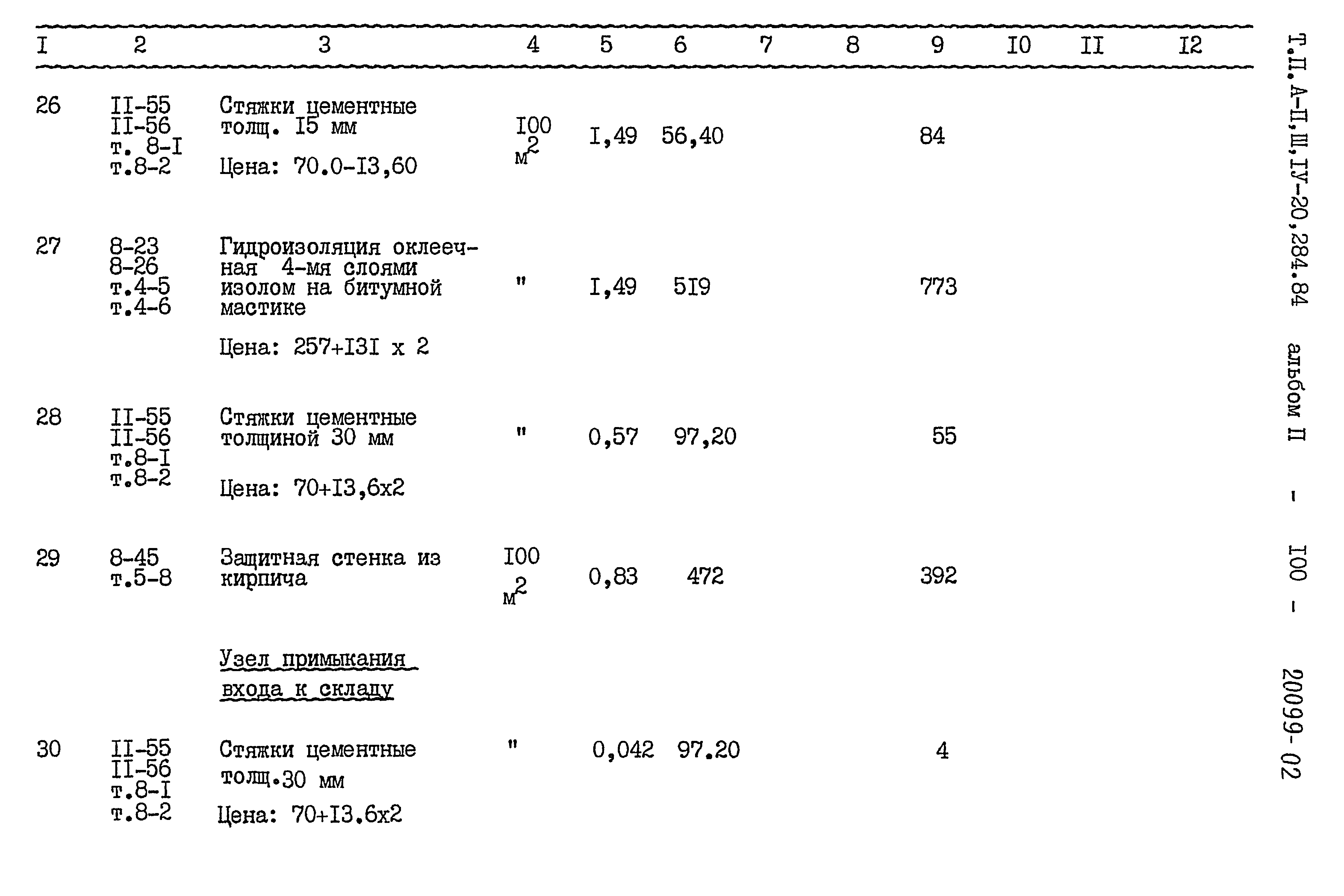 Типовой проект А-II,III,IV-20-284.84