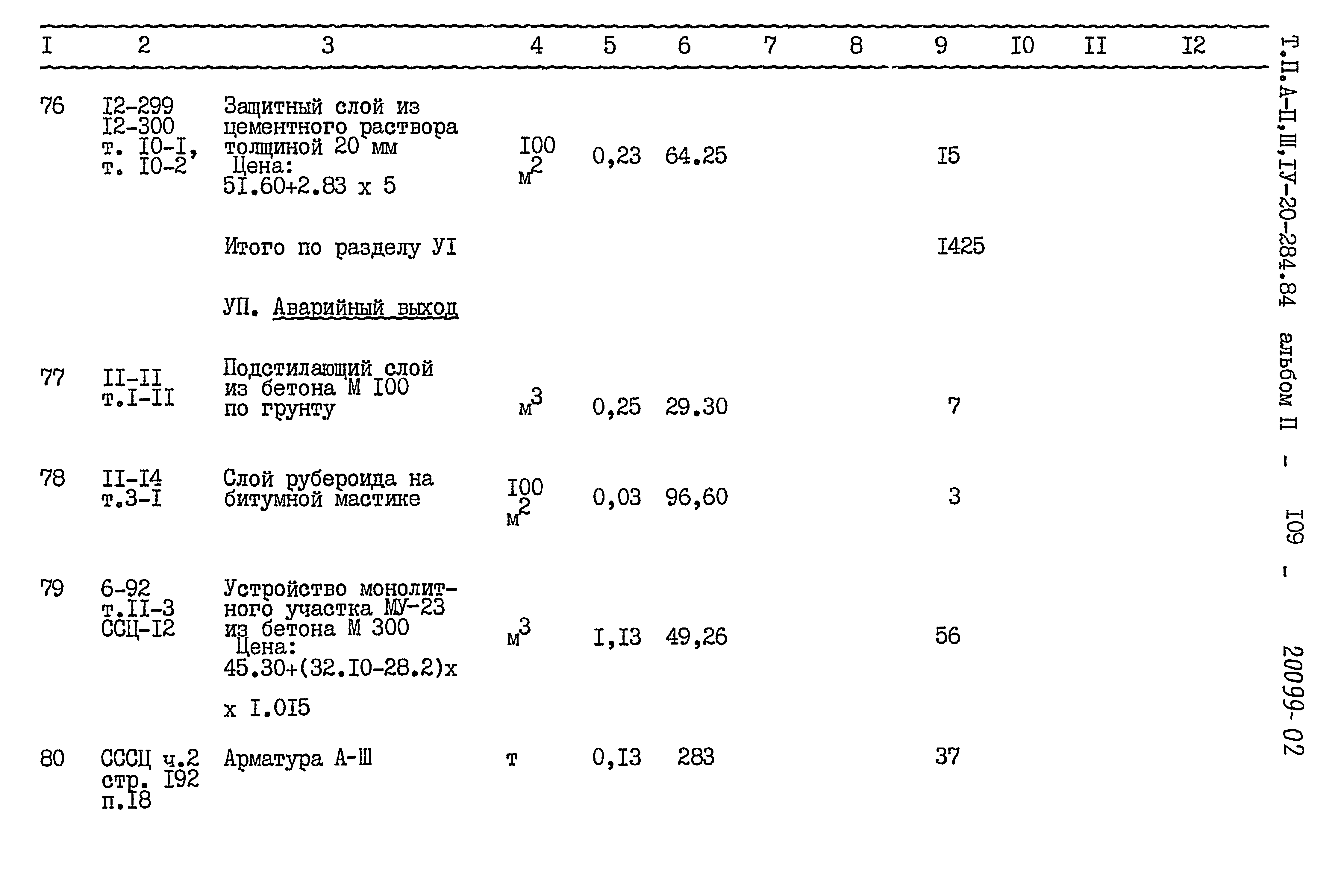 Типовой проект А-II,III,IV-20-284.84