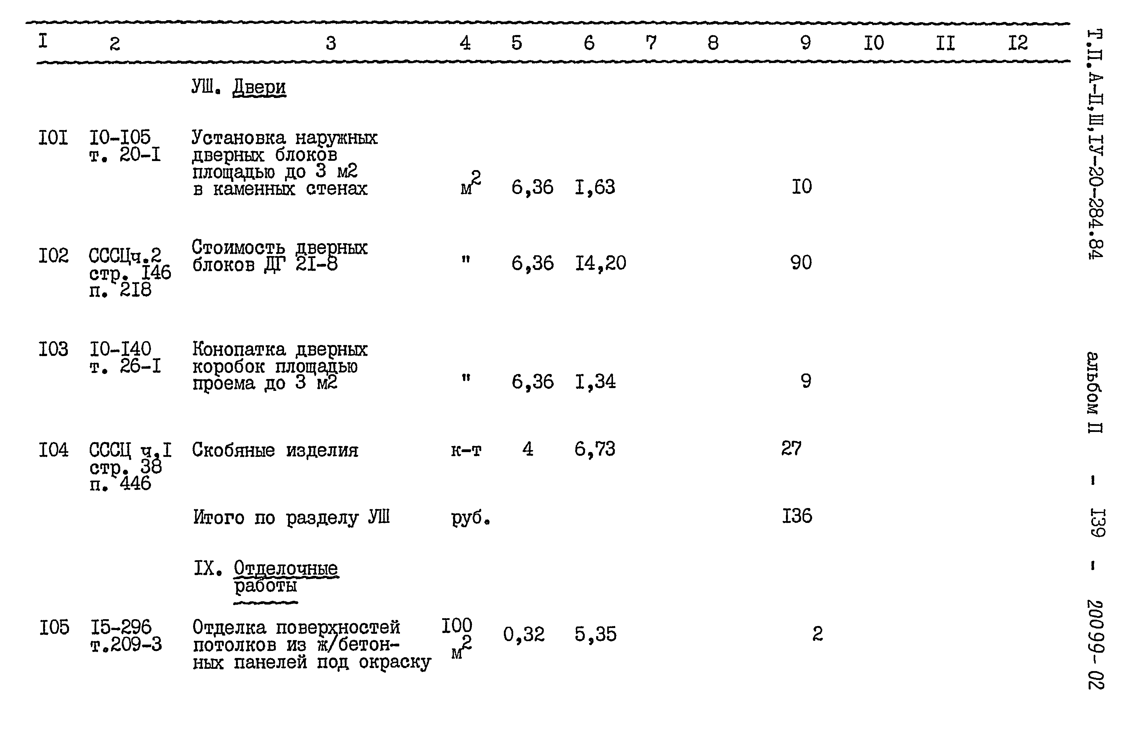 Типовой проект А-II,III,IV-20-284.84