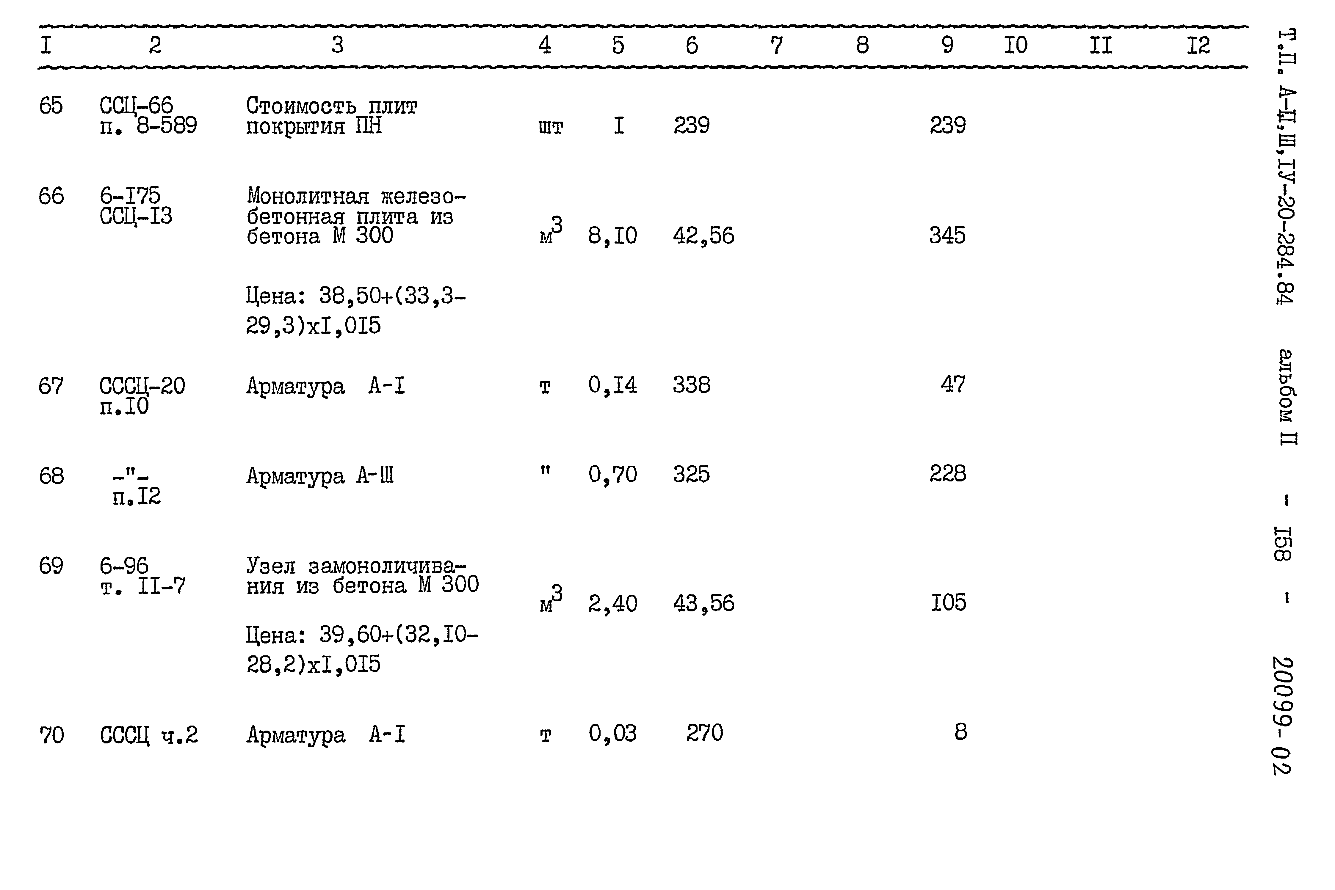 Типовой проект А-II,III,IV-20-284.84