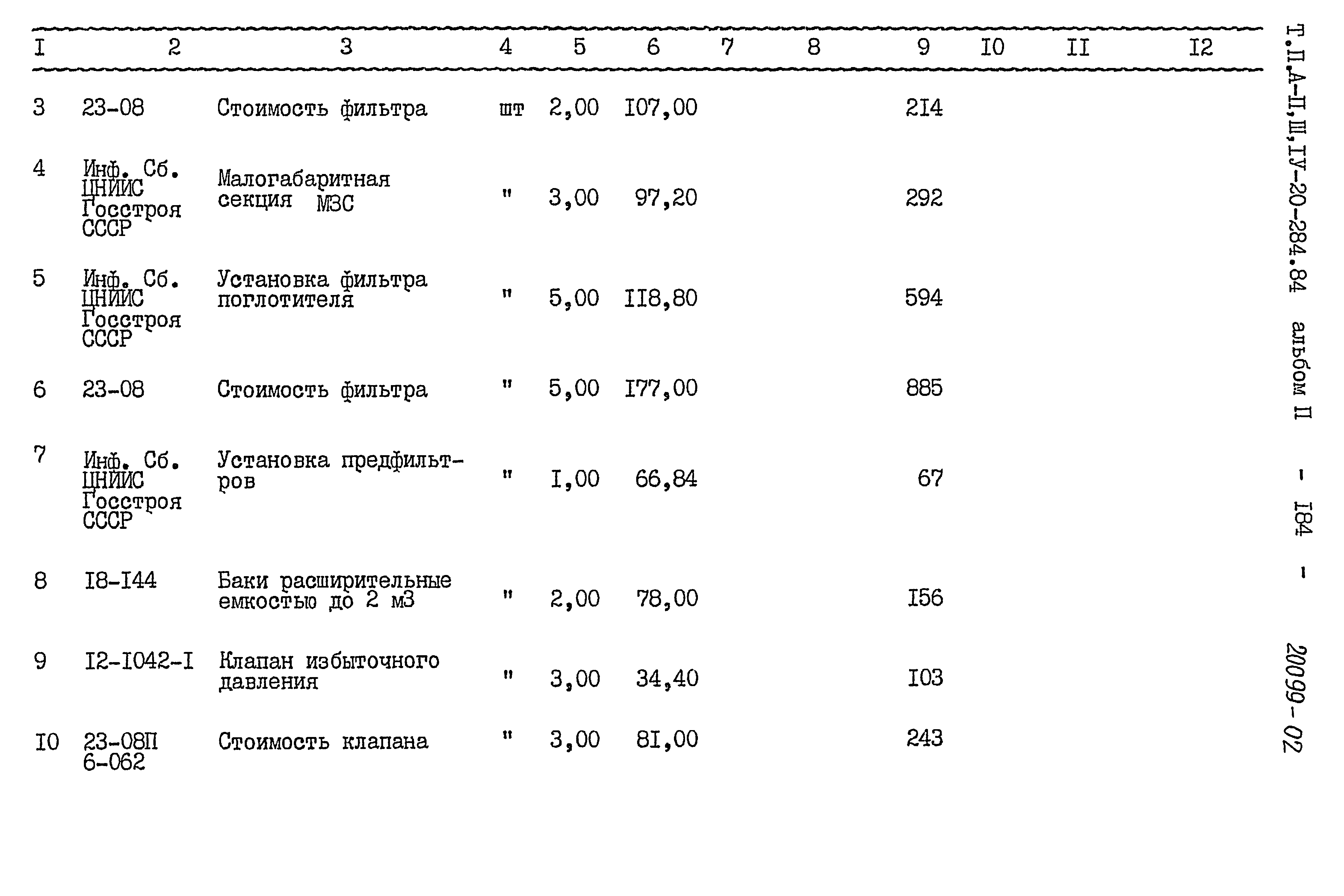 Типовой проект А-II,III,IV-20-284.84