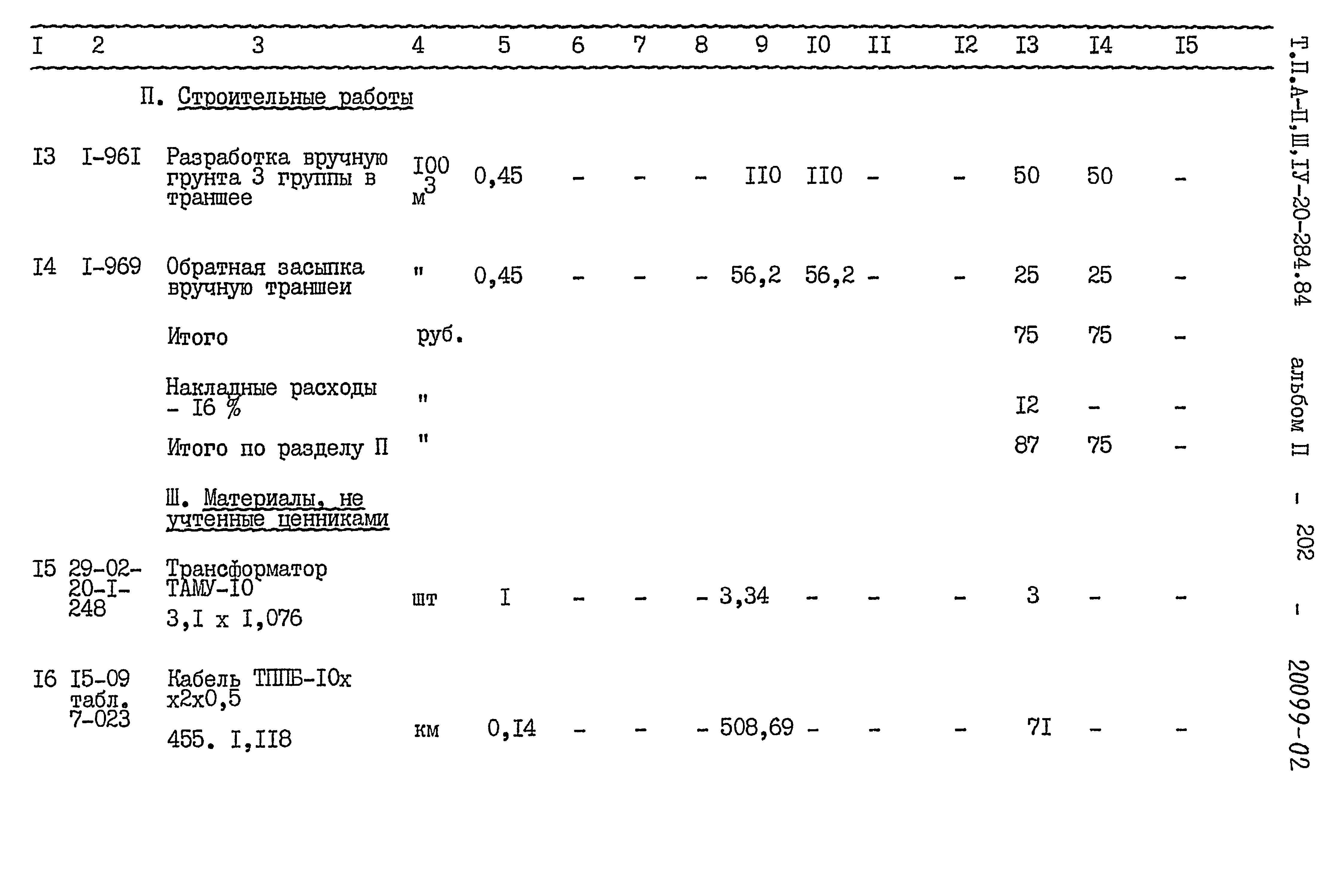 Типовой проект А-II,III,IV-20-284.84