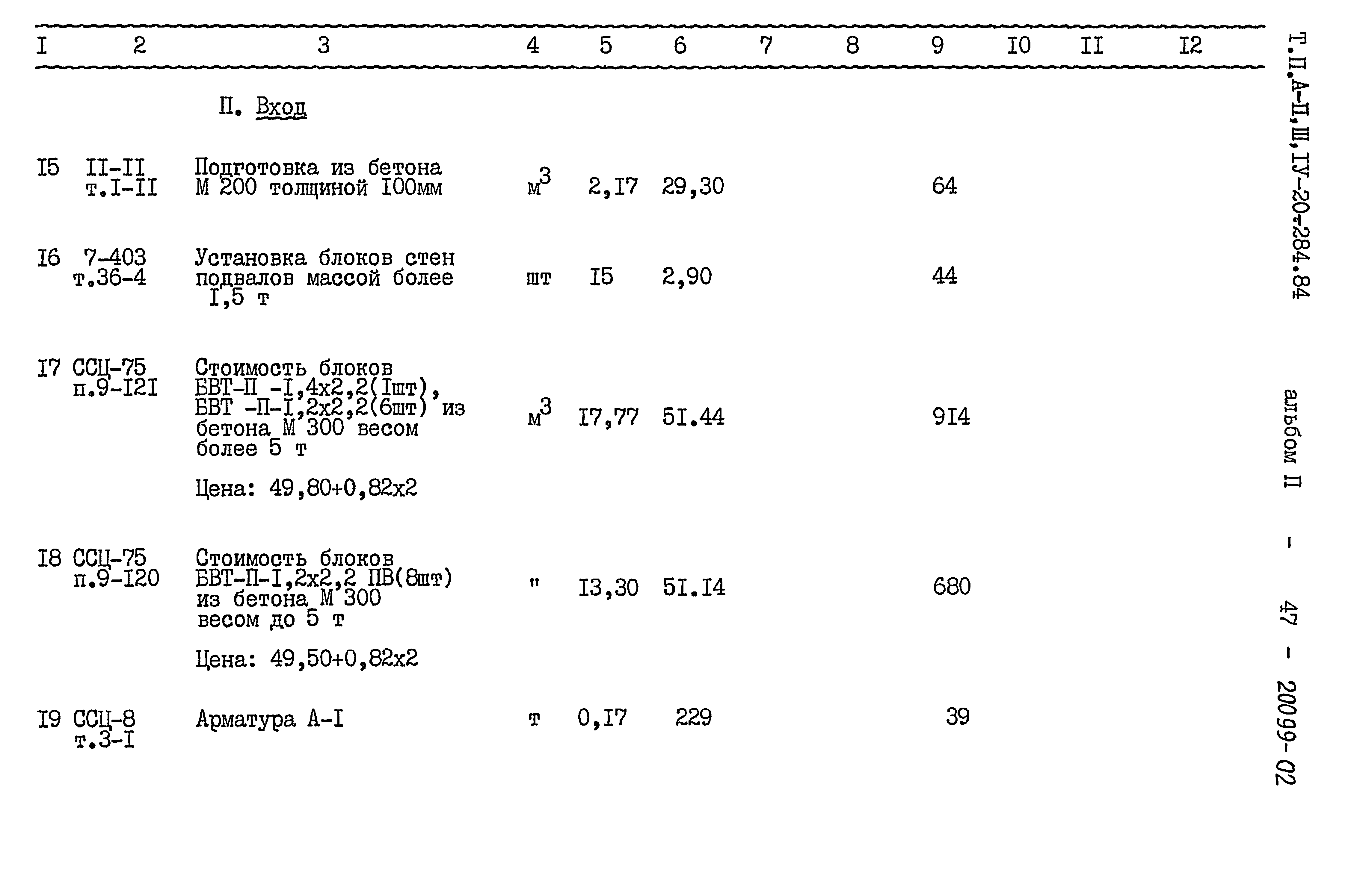 Типовой проект А-II,III,IV-20-284.84