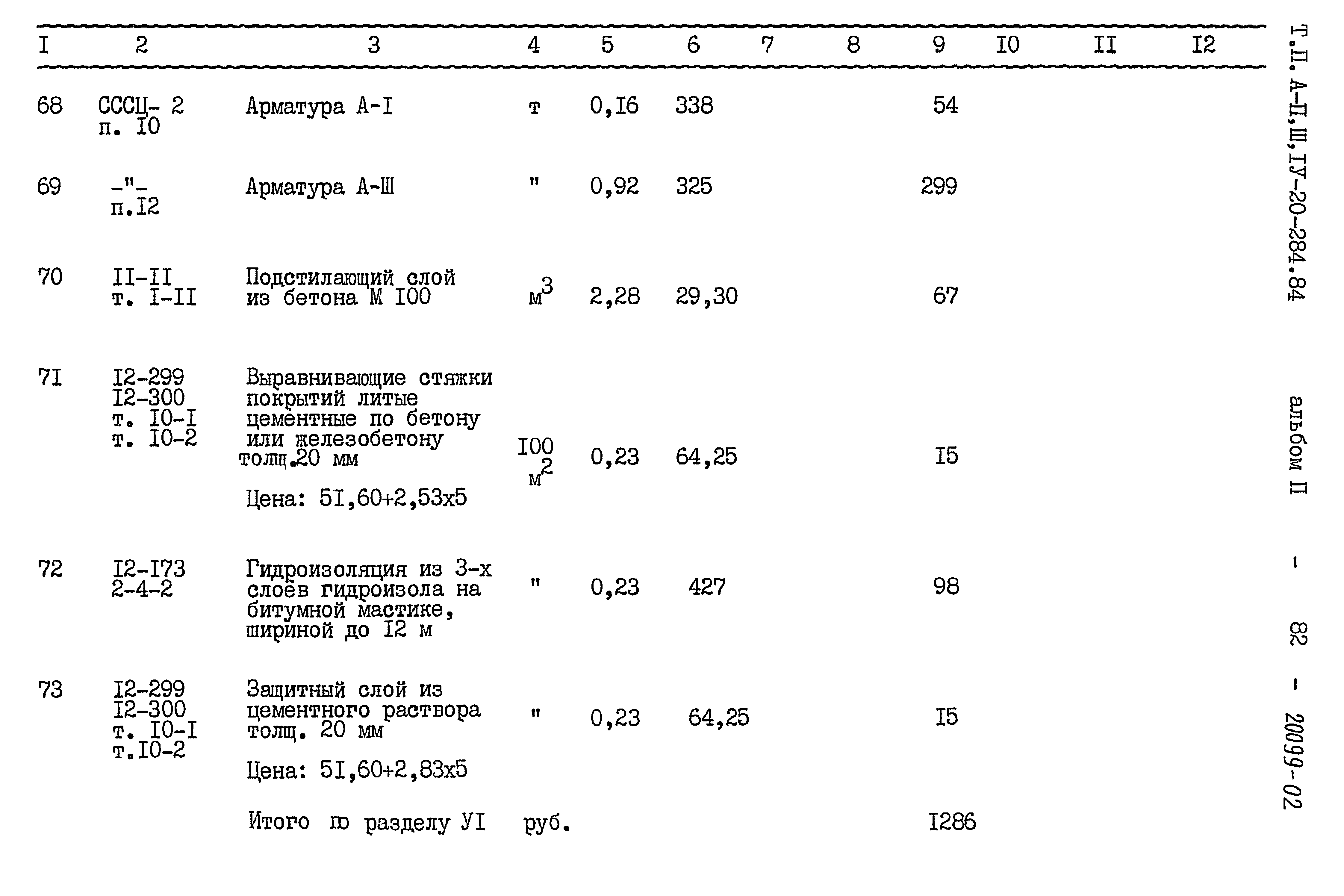 Типовой проект А-II,III,IV-20-284.84